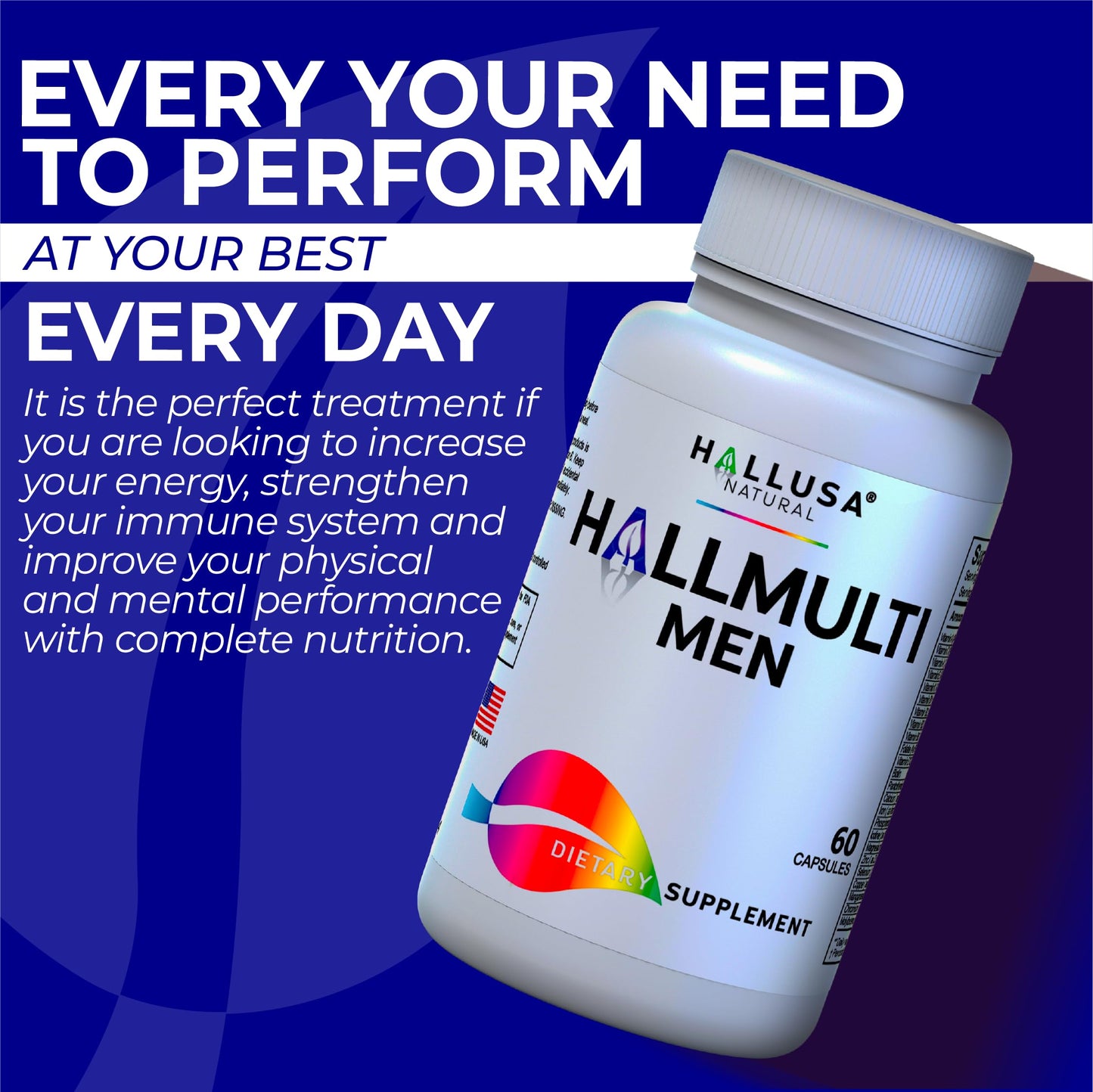 Hallusa Natural HallMultimen - Multivitamin for Men 60 Capsules