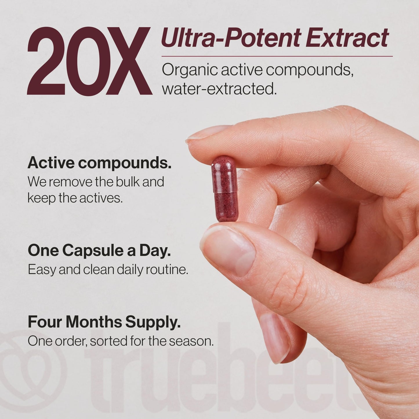 TRUE BEETS Beet Root 60 Capsules