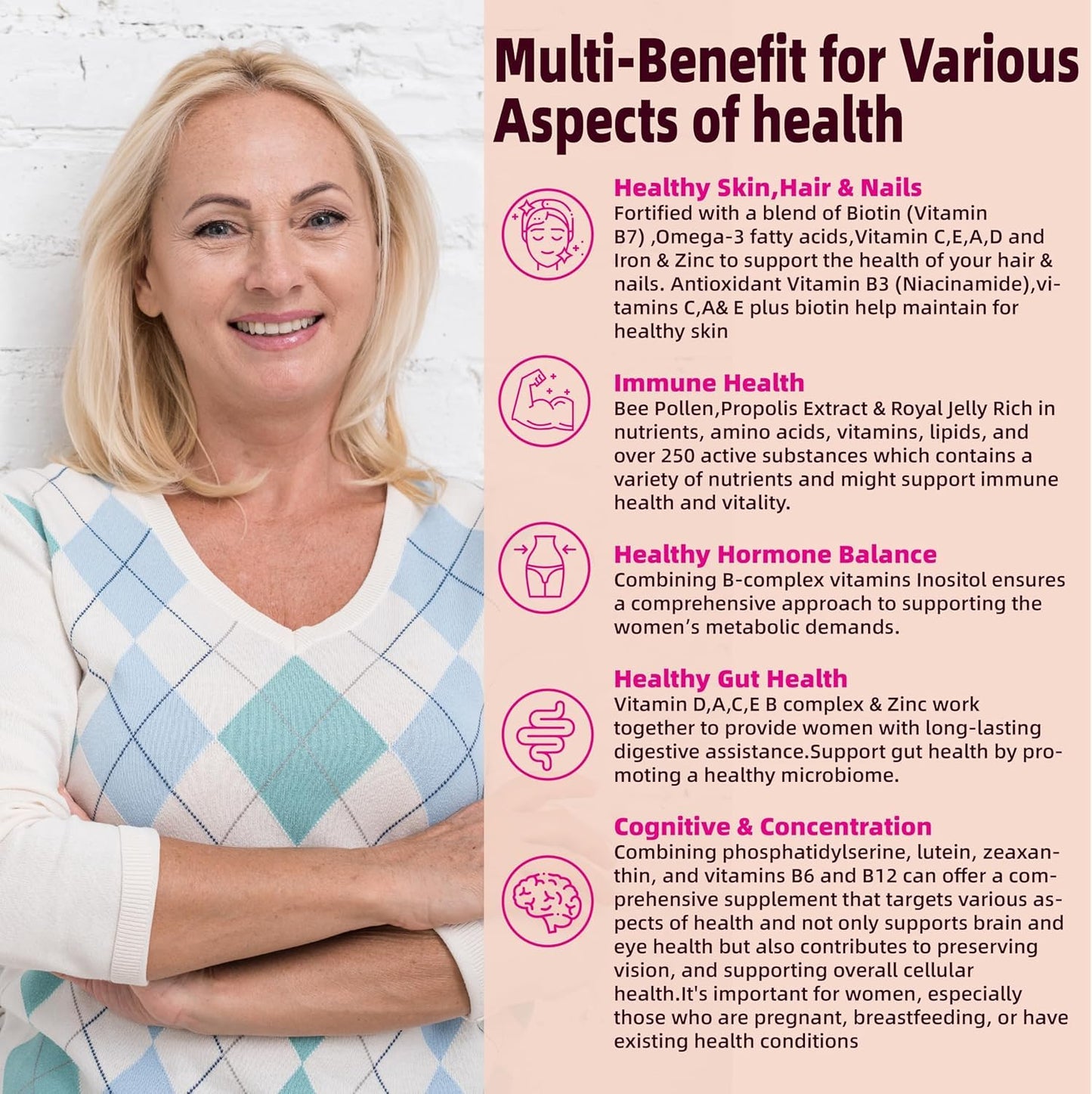 Lerinettia Multivitamin for Women Gummies 60 Count