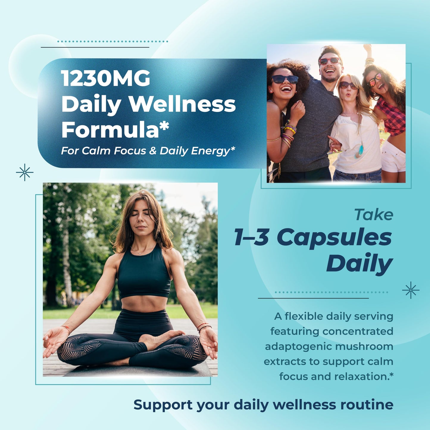 Sotalix Supplement Cortisol Health Supplement with Magnesium, Ashwagandha, Lion’s Mane & 10 Mushroom Complex – Relaxation, Focus & Energy Support Capsules 150