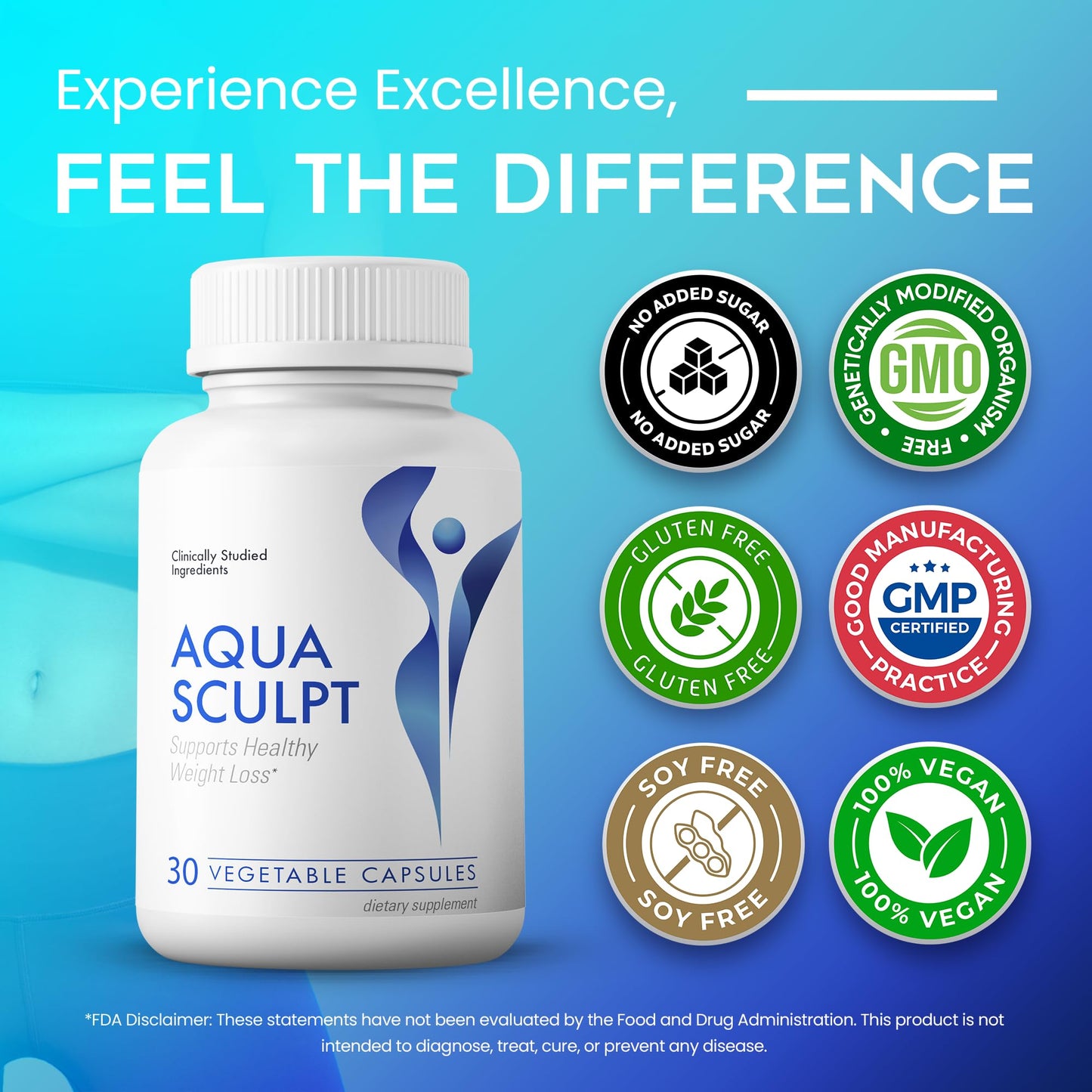 AquaSculpt Energy Support Healthy Metabolism Capsule, 90 Capsules