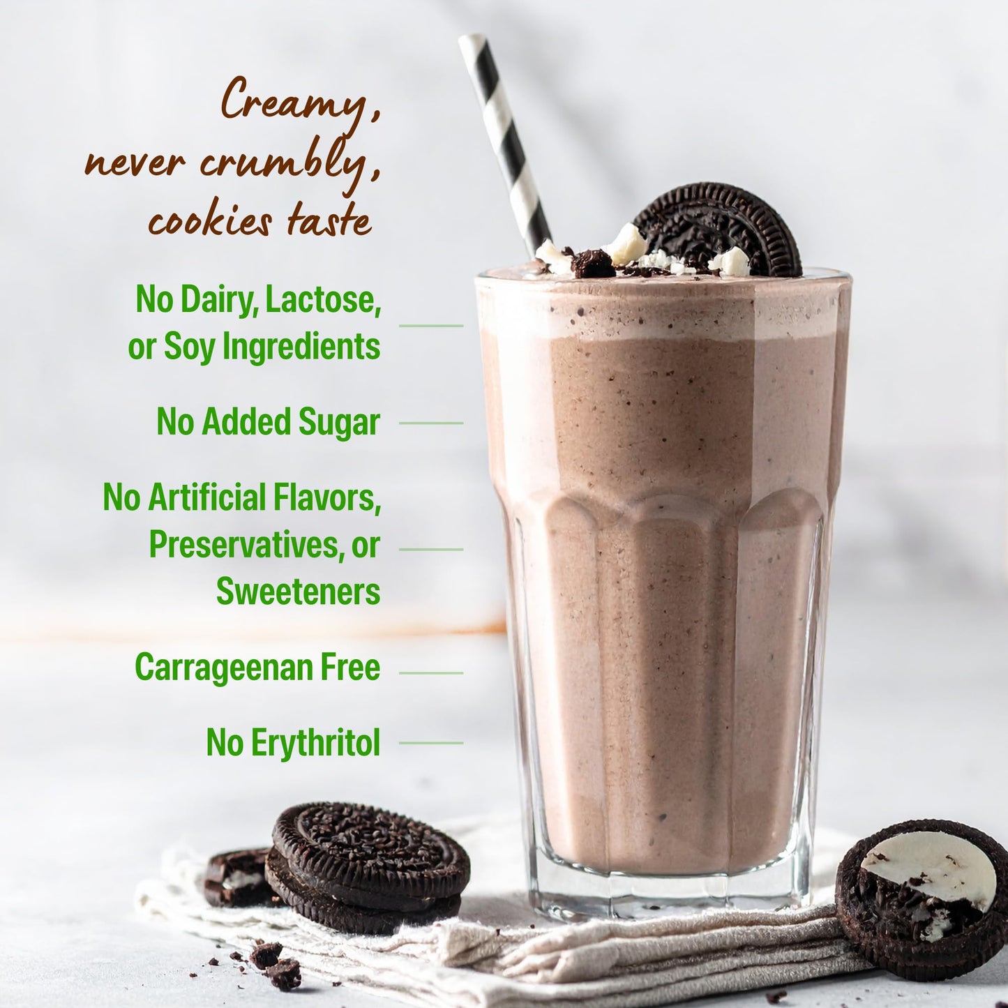 Orgain Organic Vegan Protein Powder Cookies & Cream, 32.4 oz