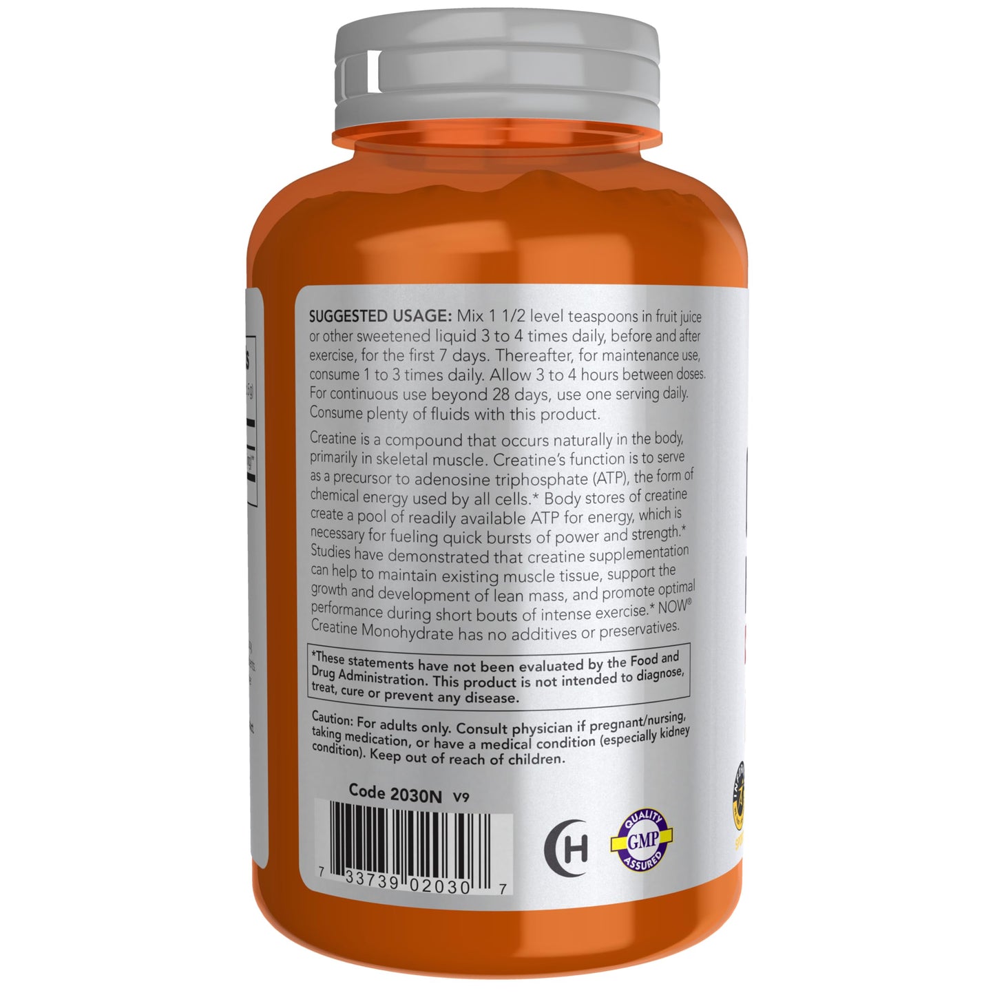 NOW Foods Creatine Monohydrate Powder, 8 oz