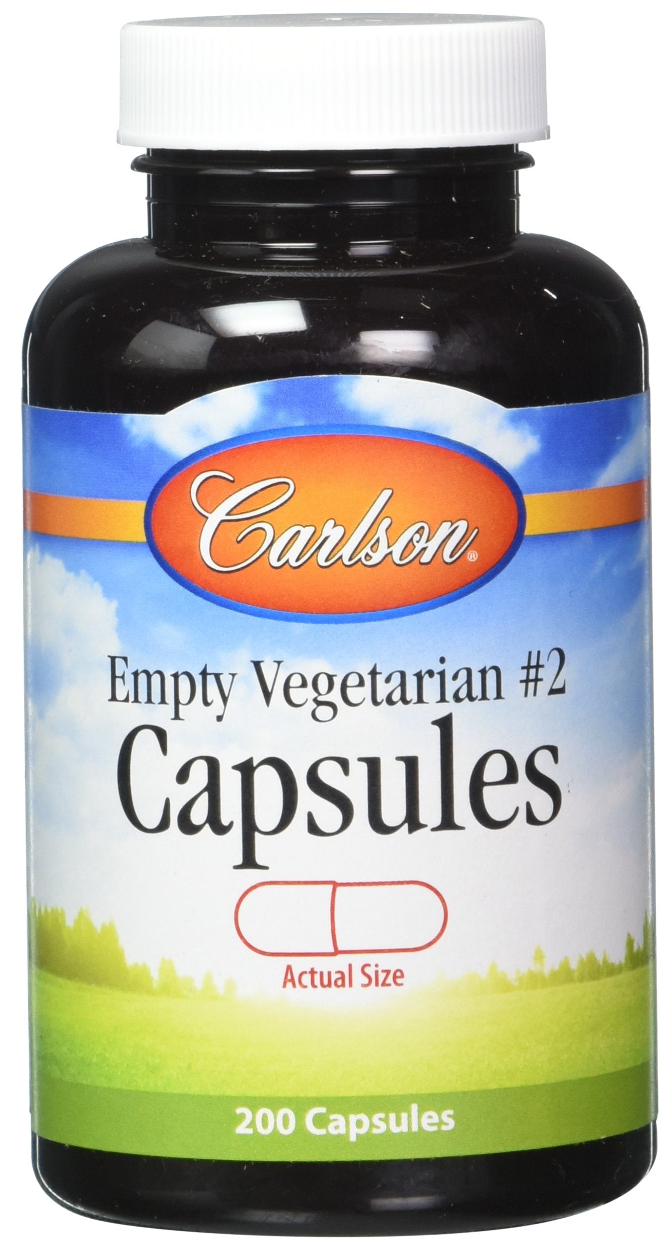 Carlson Small No. 2 Empty Veg Capsules, 200 Count
