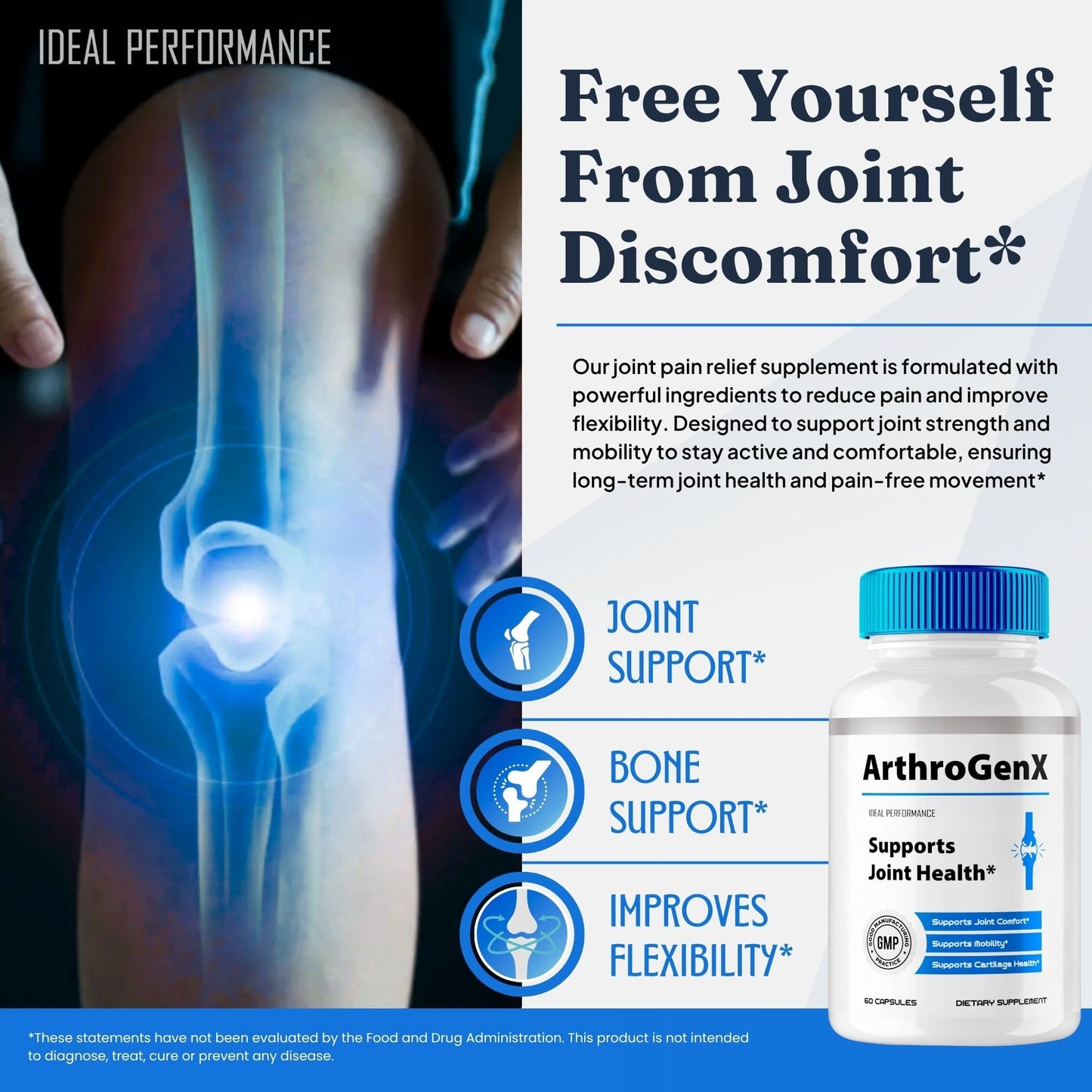 IDEAL PERFORMANCE ArthroGenX Joint Supplement Capsules 120 Capsules