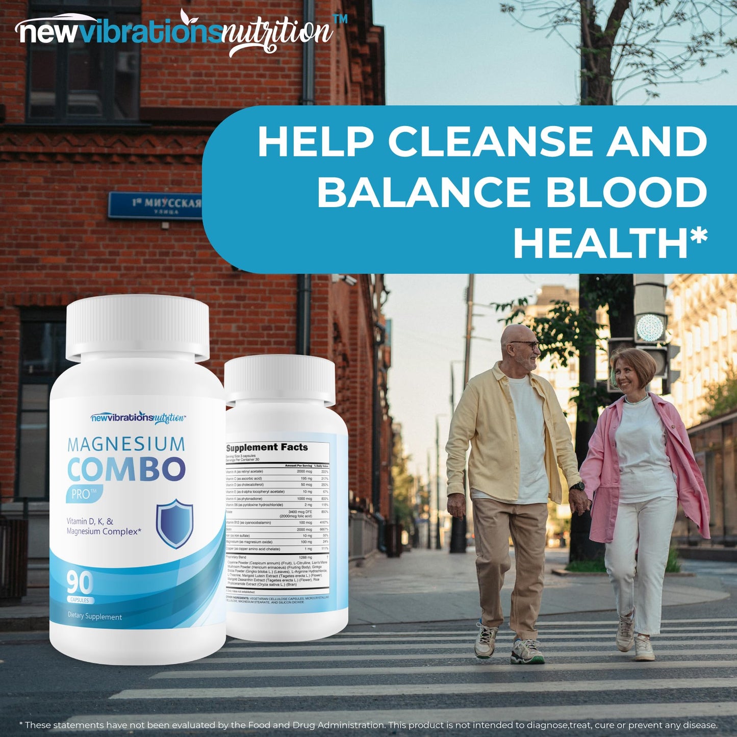 New Vibrations Nutrition Magnesium Combo Pro Capsule 90 Count