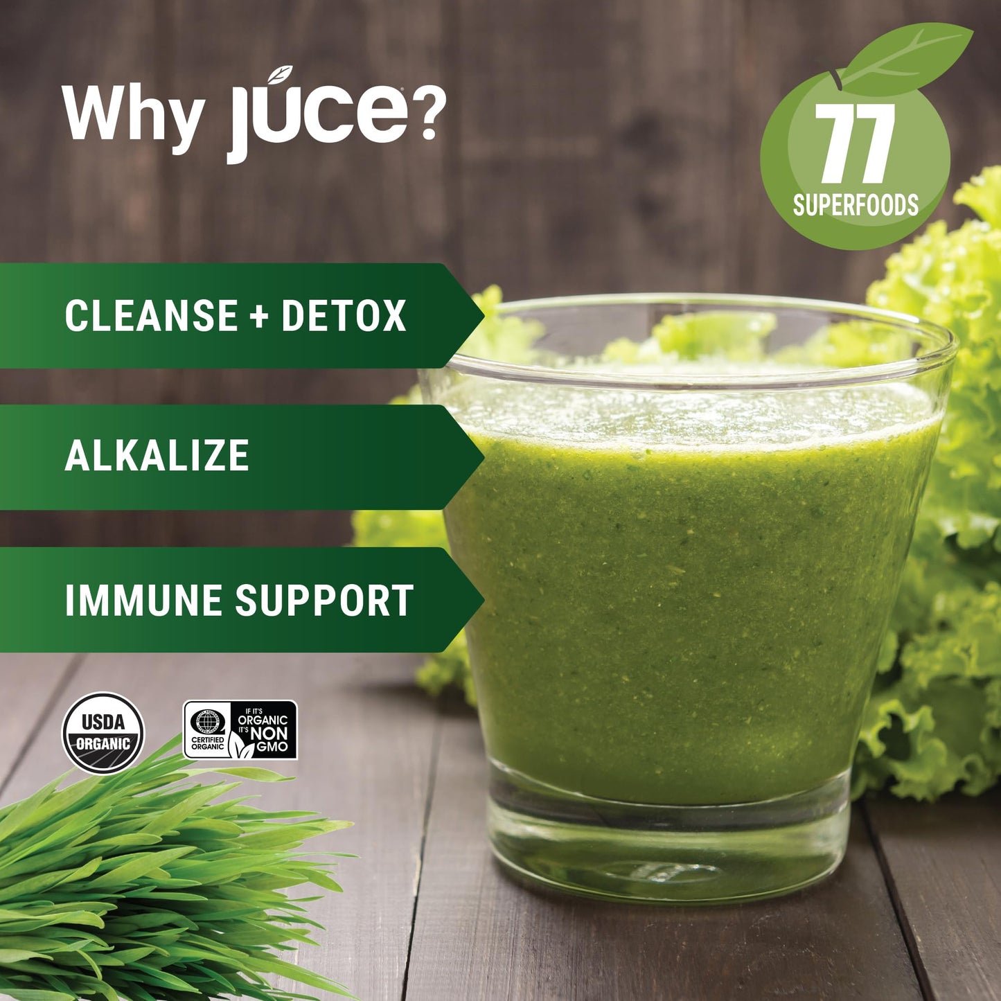 Terra Kai Organics JUCE Green Superfood Powder, 8.82 oz