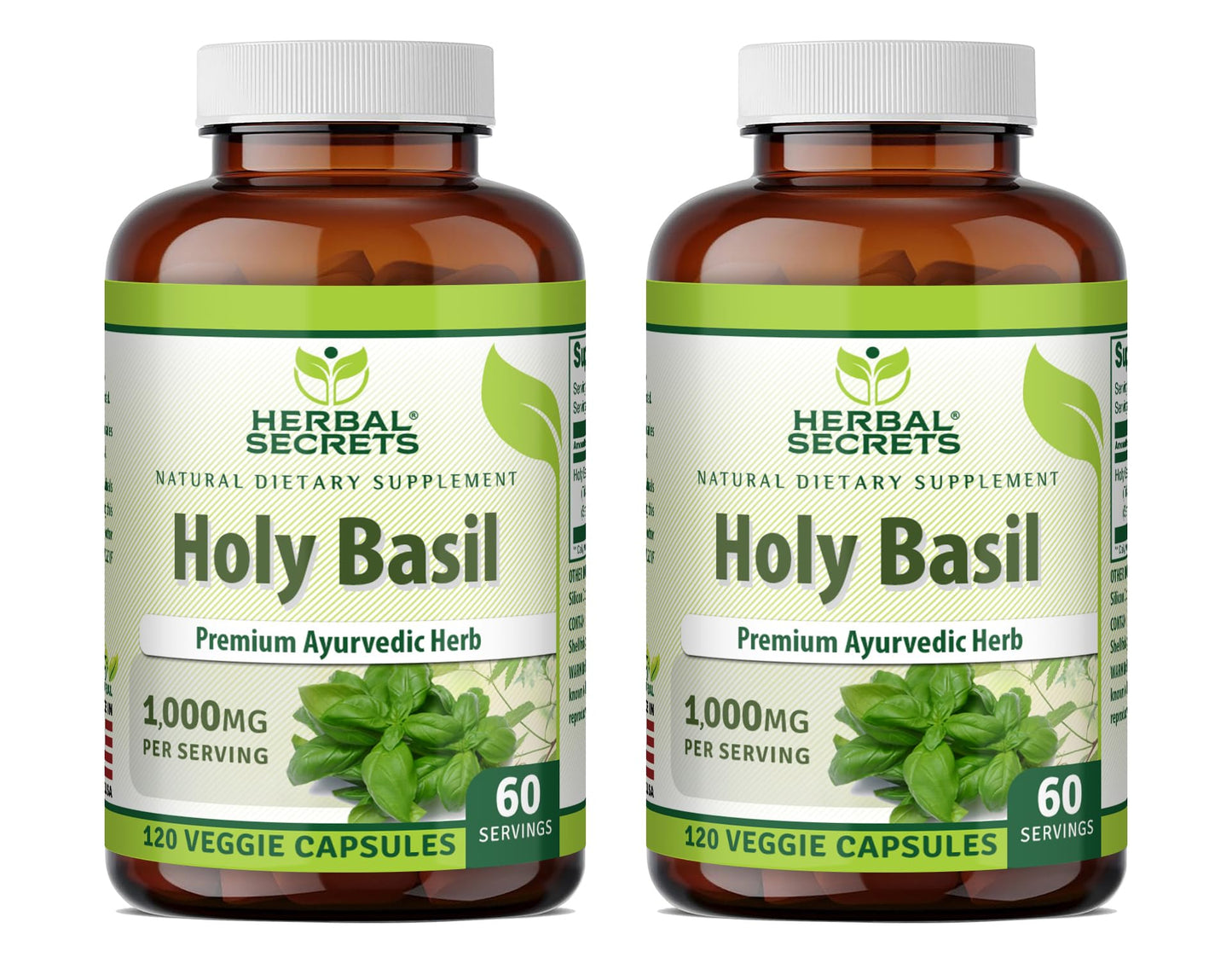 Herbal Secrets Holy Basil 1000 Mg Per Serving Supplement Capsules, 240 Count