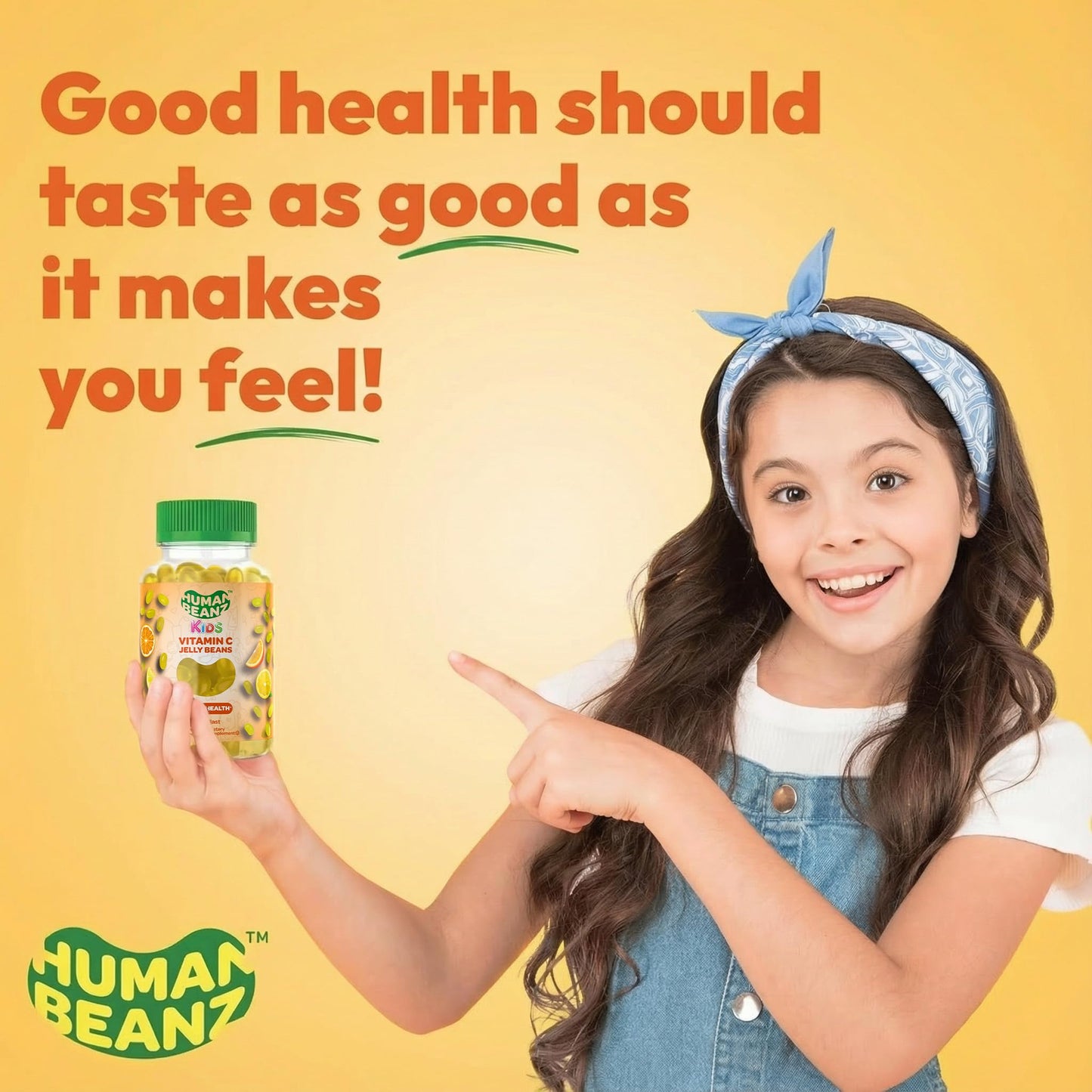 Human Beanz Vitamin C Jelly Bean Gummies for Kids, Gummy, 120 Count