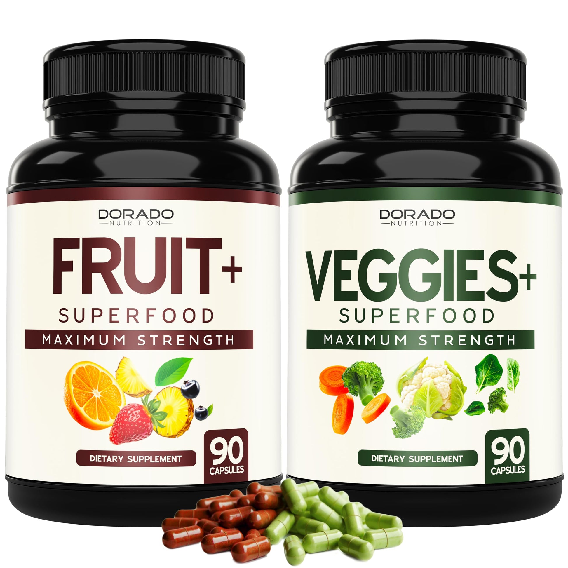 DORADO NUTRITION Fruit and Veggies Supplement Capsules, 180 Capsules