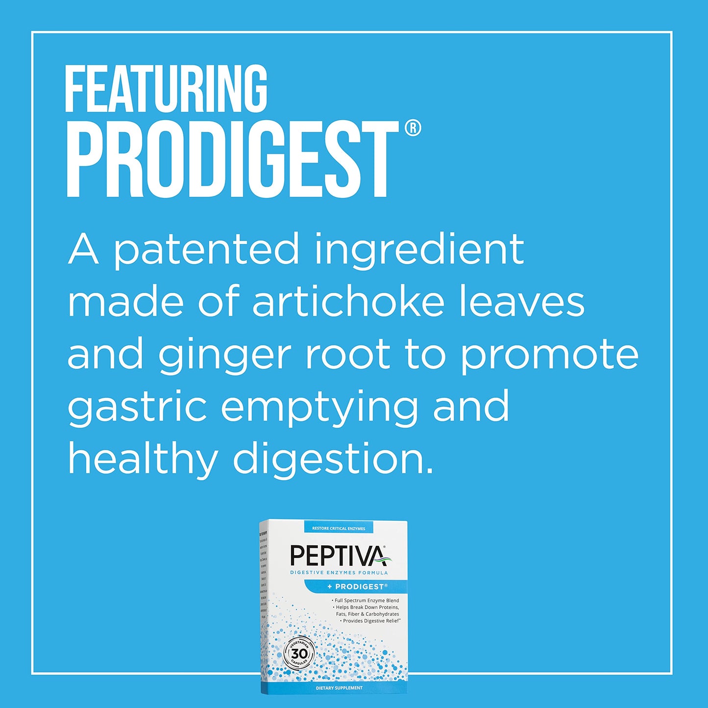 Peptiva Digestive Enzyme Supplement + ProDigest Capsule, 30 Count