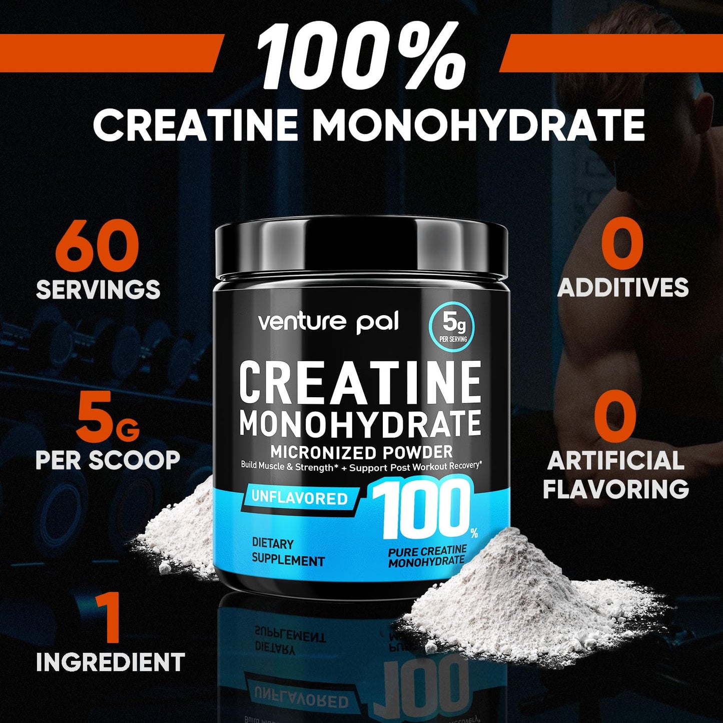 Venture Pal Creatine Monohydrate Powder 13.4 oz