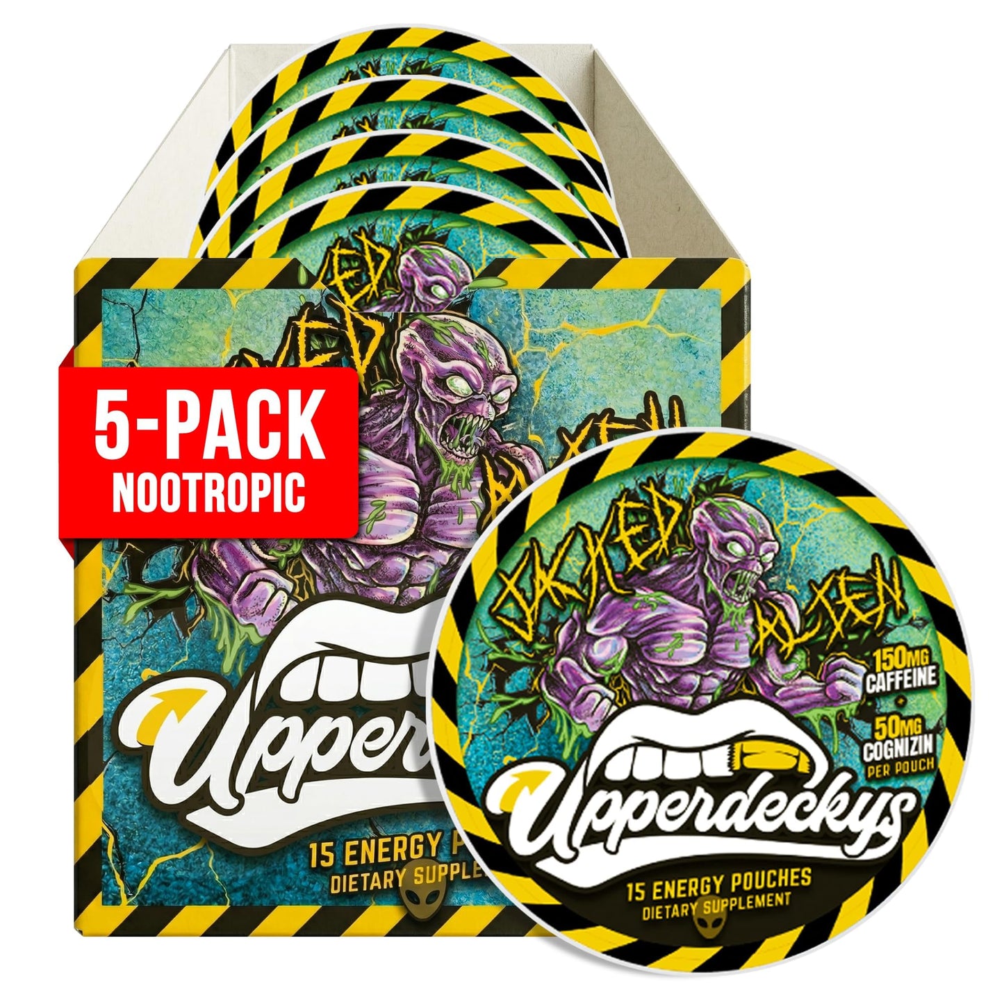 Upperdeckys Caffeine Energy Pouches Tablet 75
