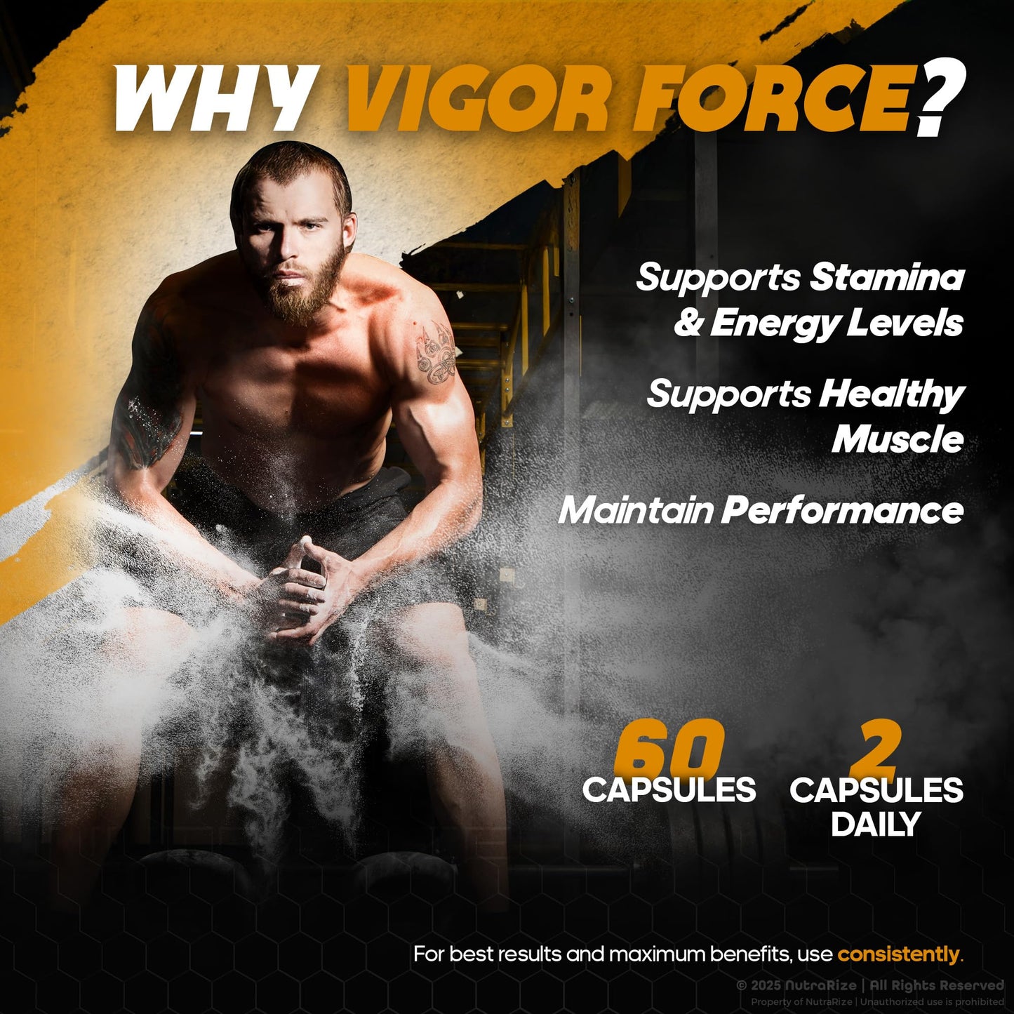 NutraRize Vigor Force for Men Capsules 180 Count