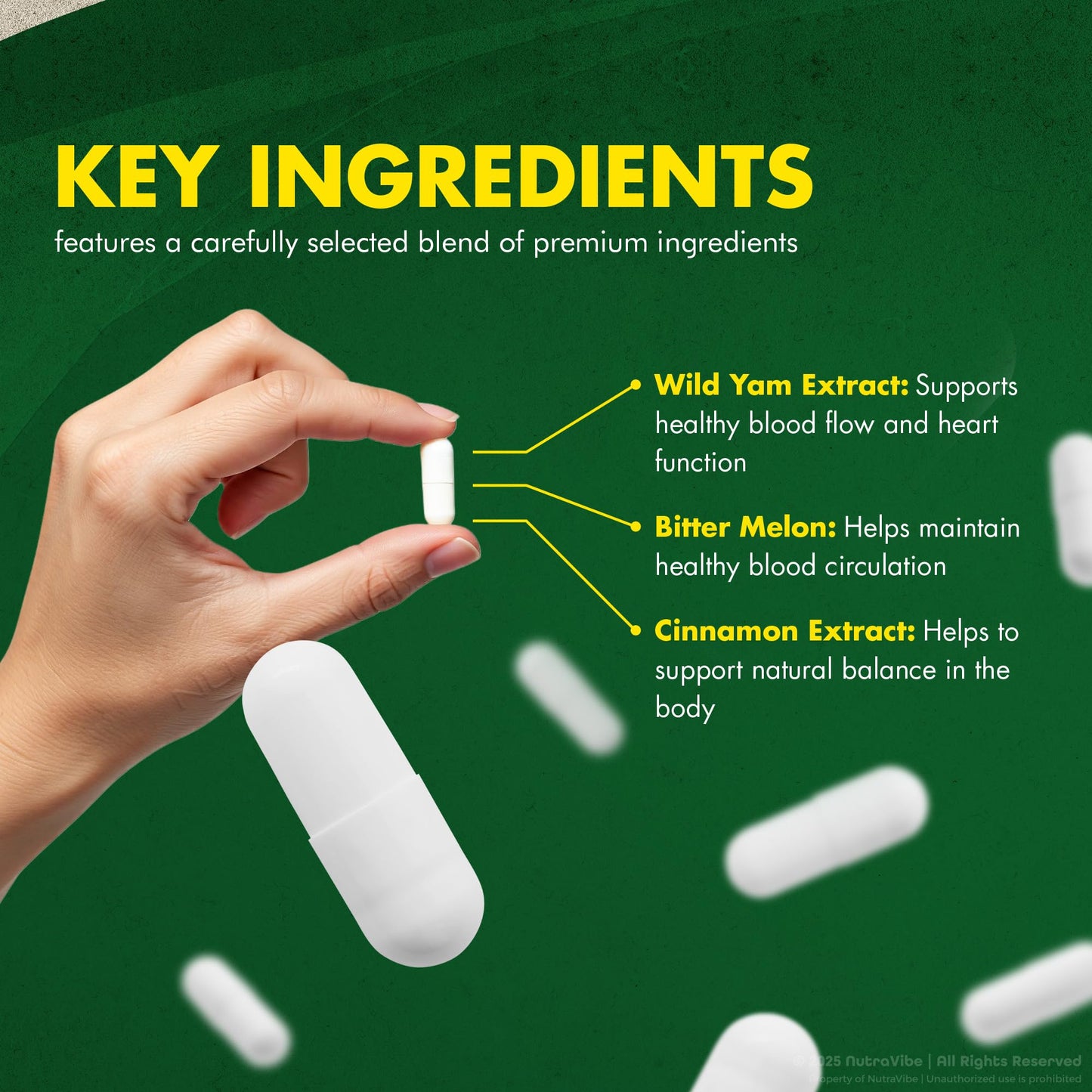 NutraVibe Glyco Edge Capsules, 120 Capsules