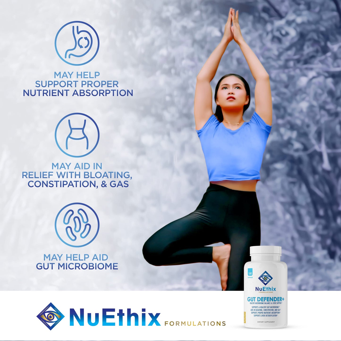 NuEthix Formulations Detoxification and Microbiome Balance Supplement Bundle, Capsule, 90 Servings