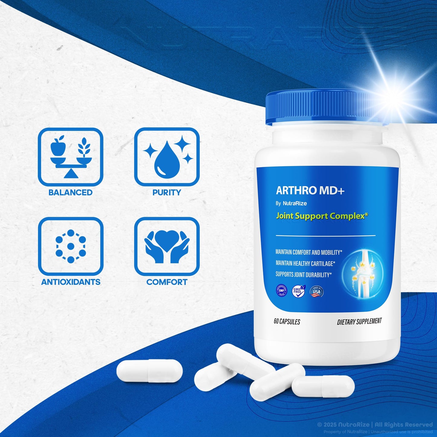 NutraRize Arthro MD+ Capsules, 300 Capsules