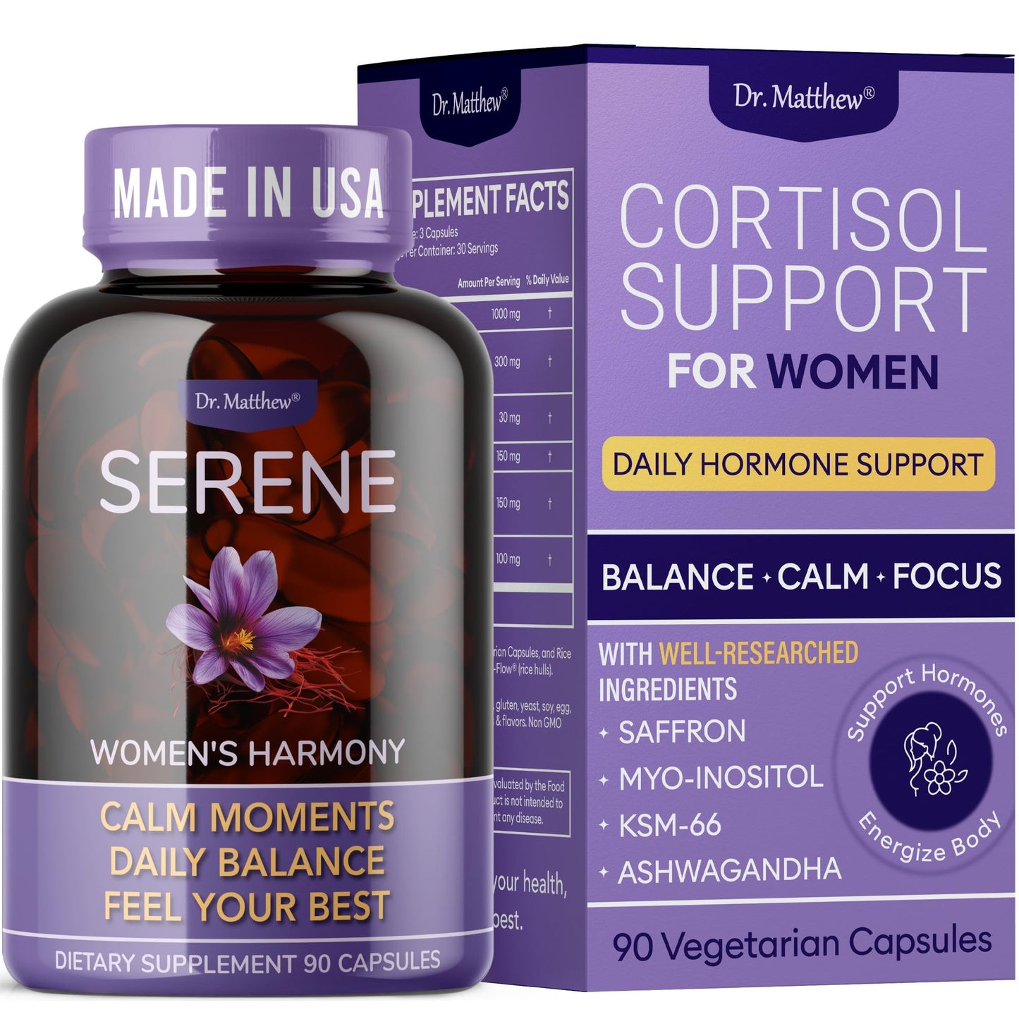Dr. Matthew Cortisol Supplements for Women Capsules 90