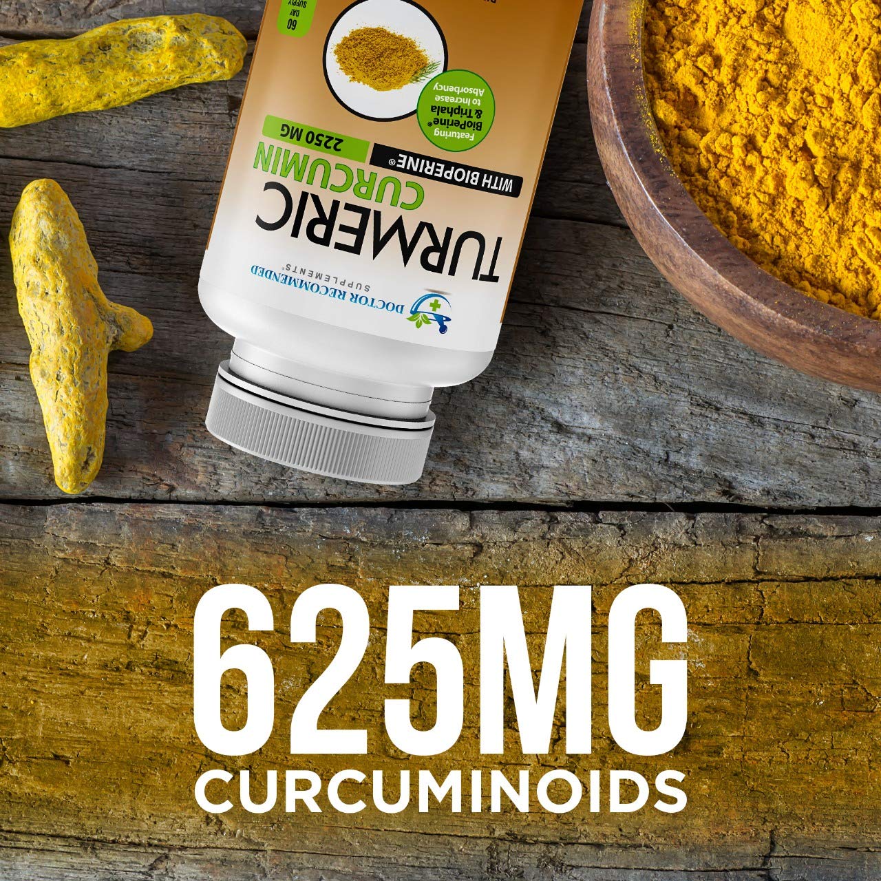 DOCTOR RECOMMENDED SUPPLEMENTS Turmeric Curcumin with Bioperine and Triphala, 540 Capsules