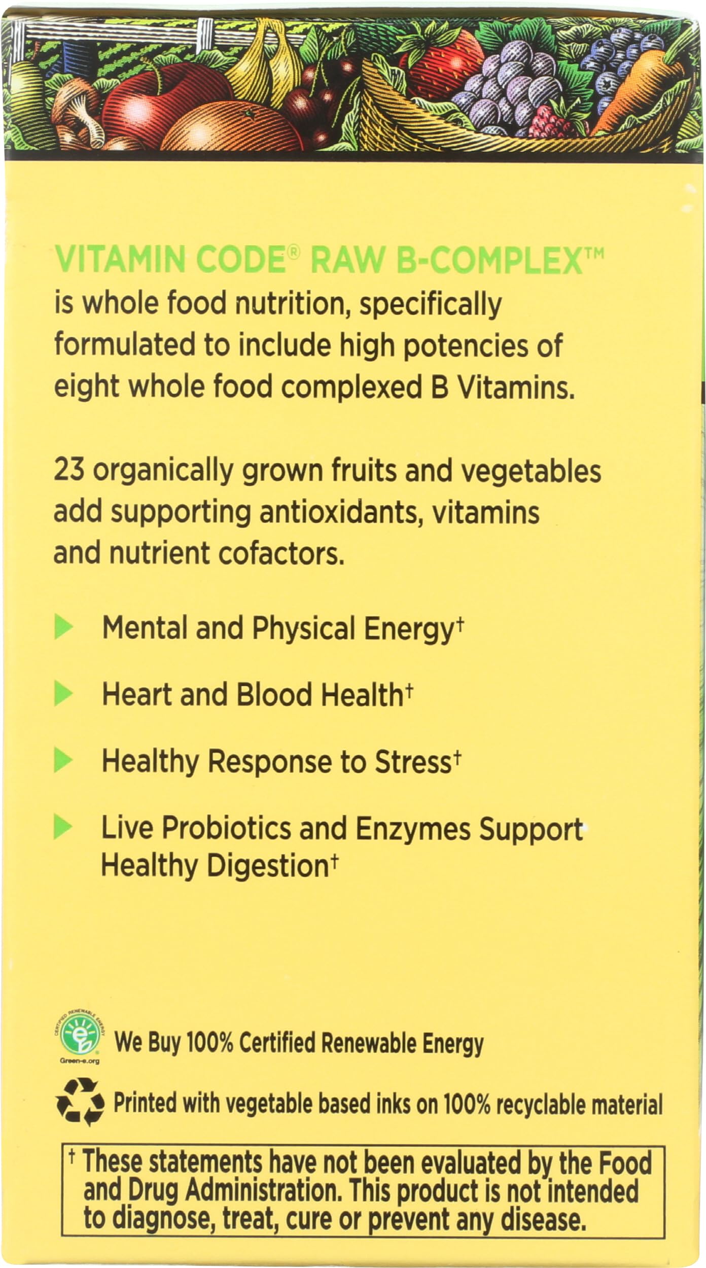 Garden of Life Vitamin Code Raw Vitamin B Complex Capsules, 60 Count