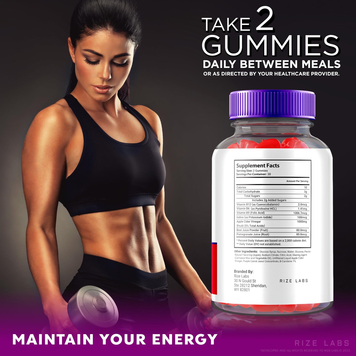 Rize Labs Keto ACV Gummies, 120 Gummies