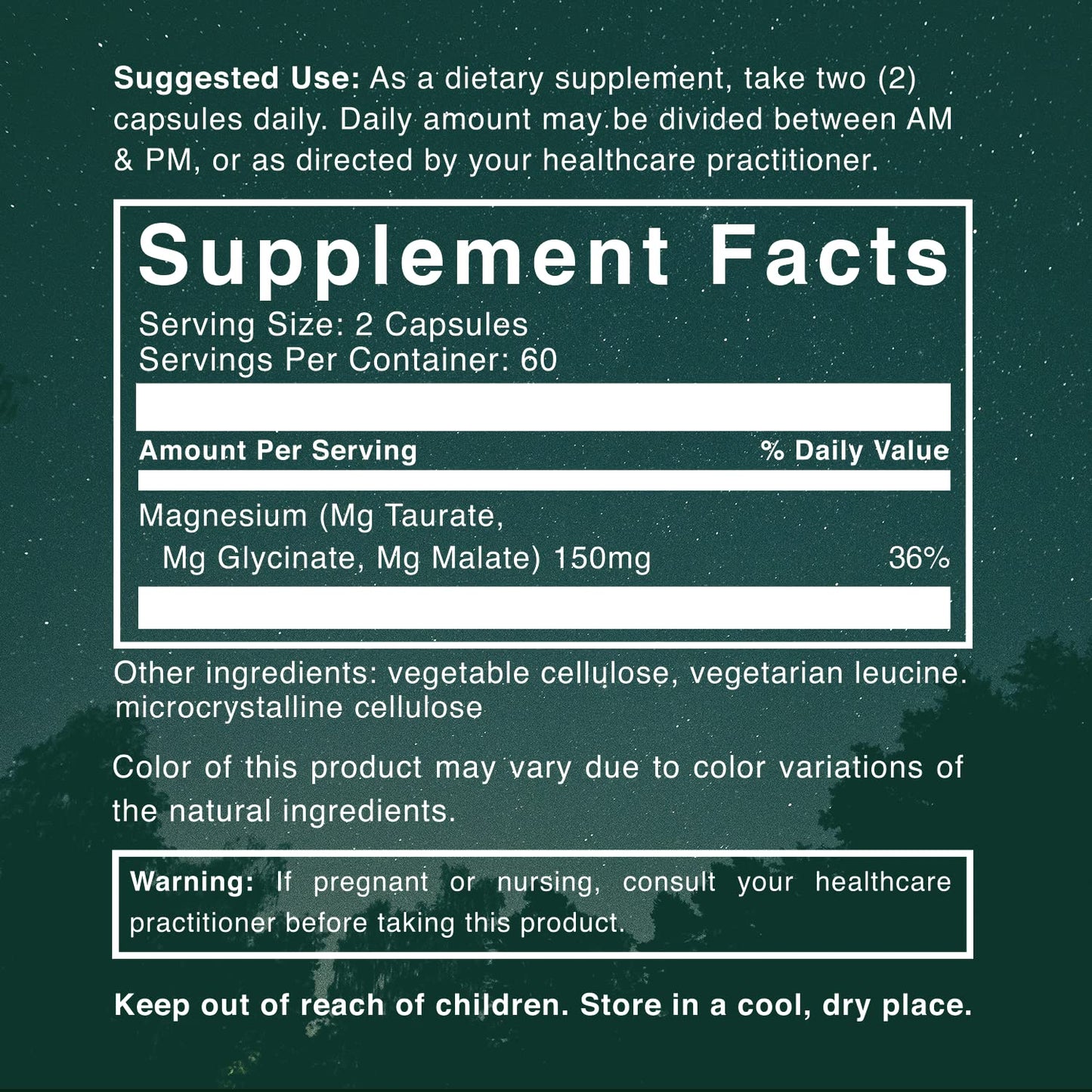Natural Rhythm Triple Calm Magnesium Complex Capsules, 120 Count