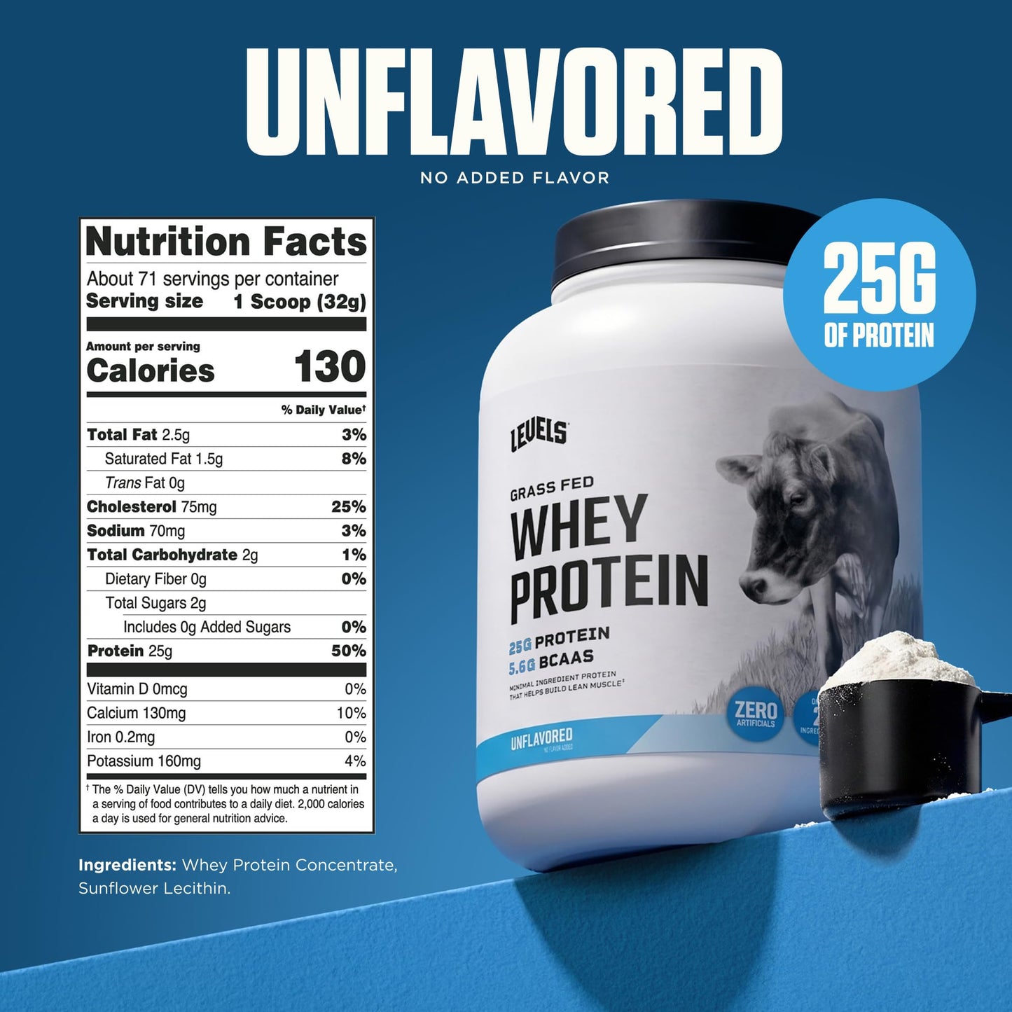 Levels Whey Protein Powder 80 Servings