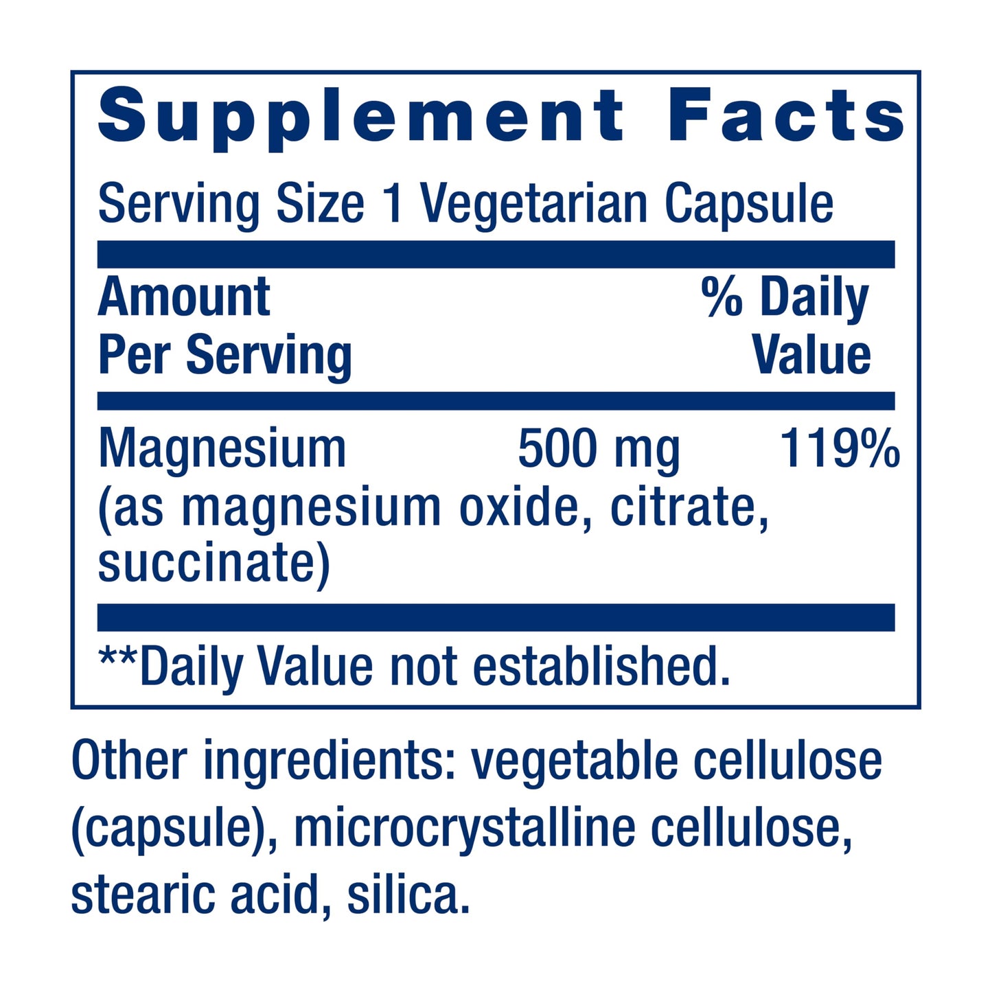 Life Extension Magnesium Capsules 500 mg, Magnesium Oxide, Citrate, and Succinate, Heart Health, Healthy Bones, Metabolism Support, 100 Vegetarian Capsules