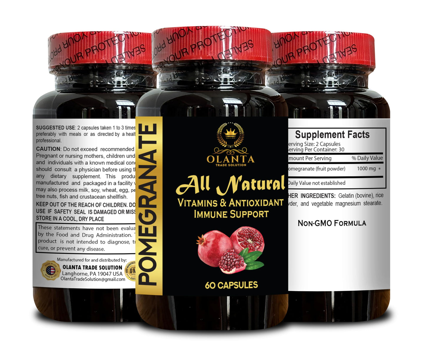 OLANTA TRADE SOLUTION Pomegranate Extract 120 Capsules