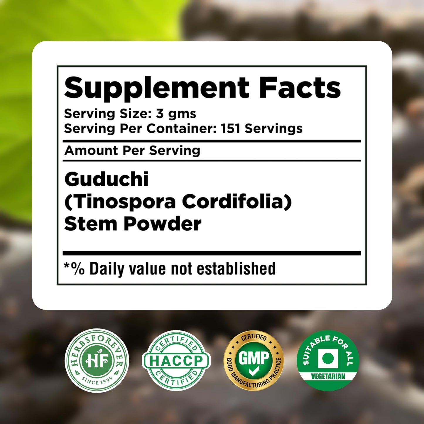 Herbsforever Guduchi Powder Tinospora Cordifolia Powder 16
