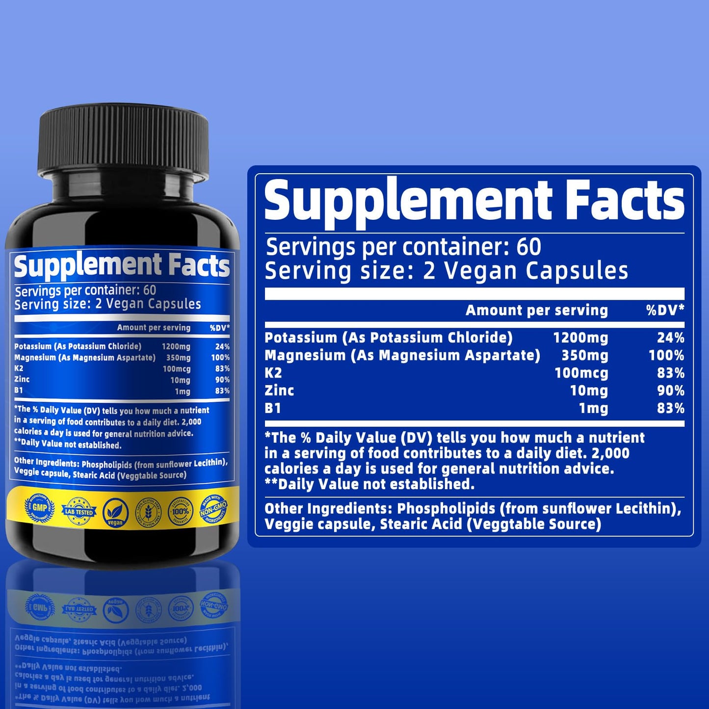 Qmiozzy Potassium Magnesium Supplement Capsule 119 Count