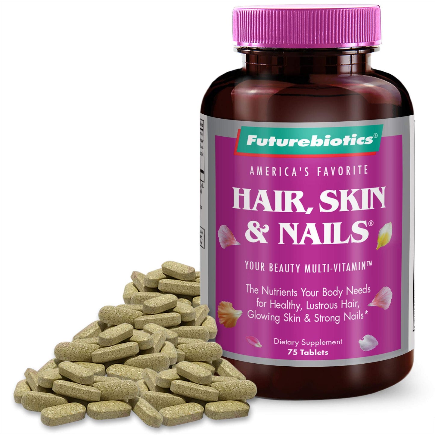 Futurebiotics Hair, Skin, & Nails Beauty Multivitamin Tablets 75 Count