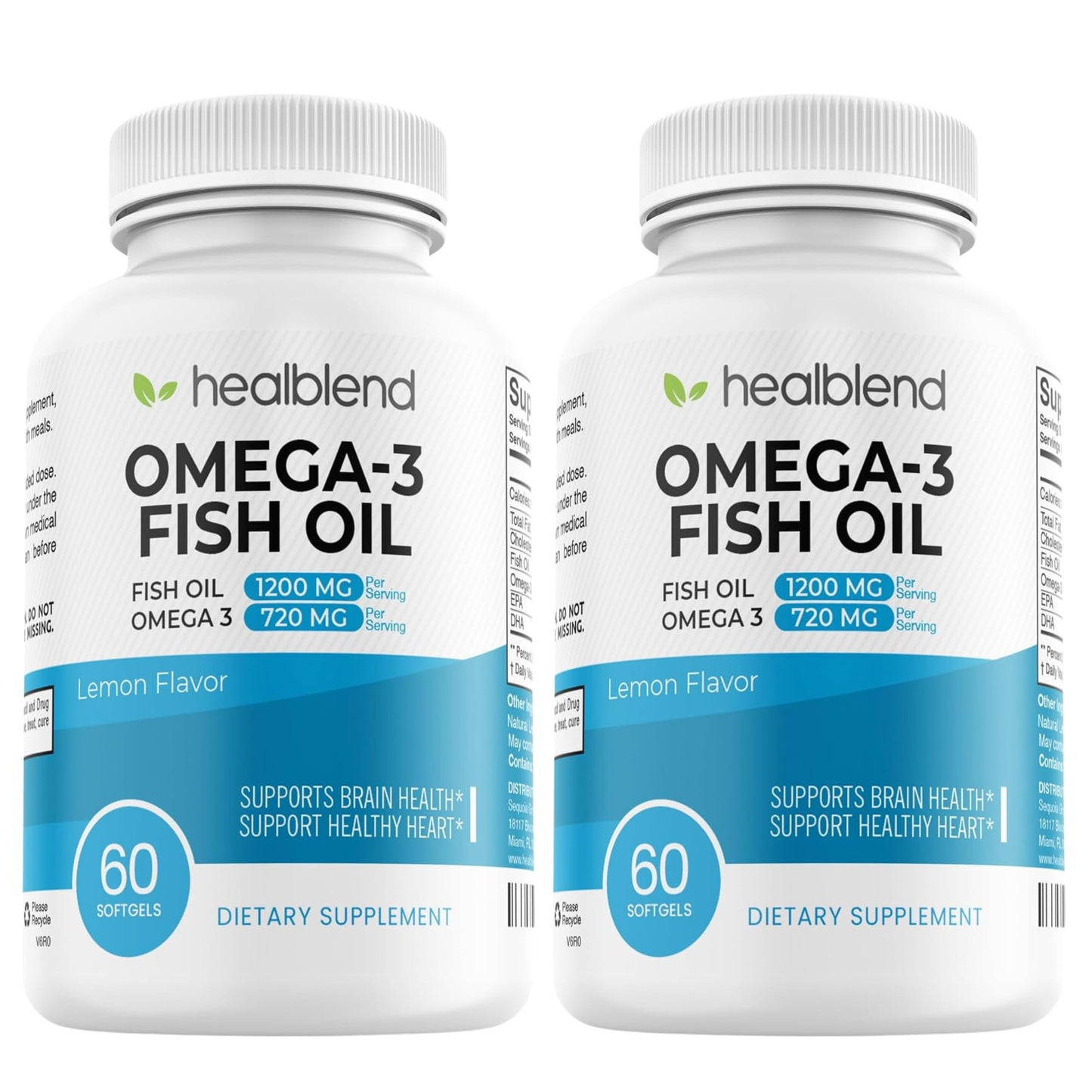 healblend Omega 3 - Pure Fish Oil 36/24-120 Softgels 60