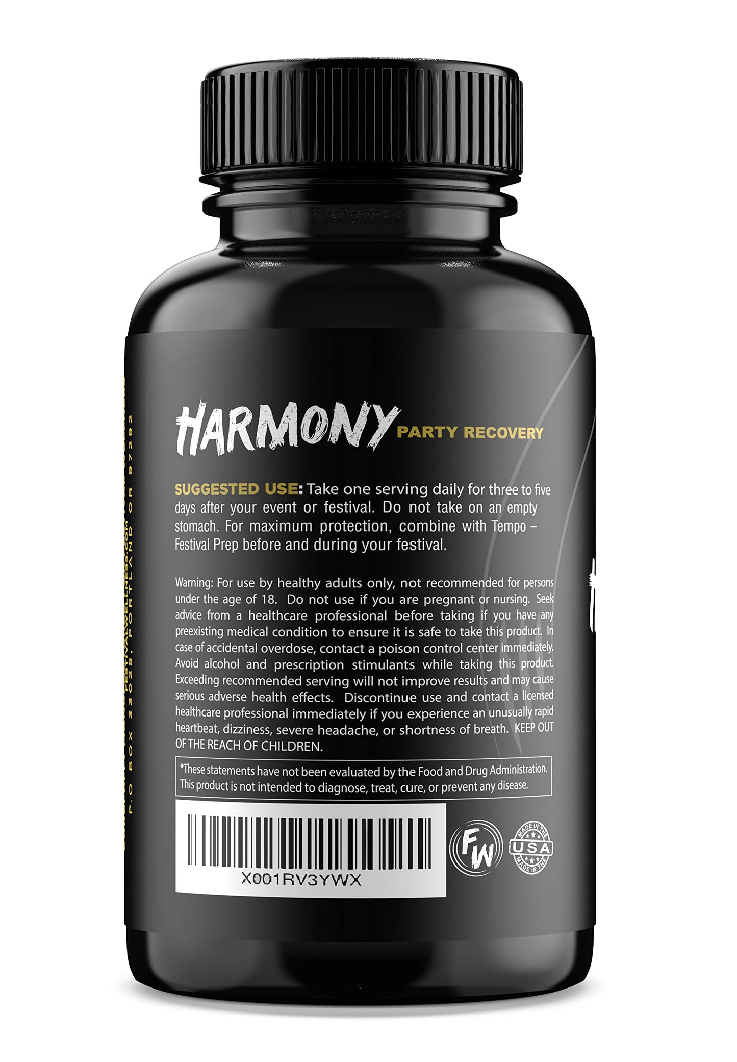 Festival Wellness Harmony: Festival Recovery Capsule, 60 Capsules