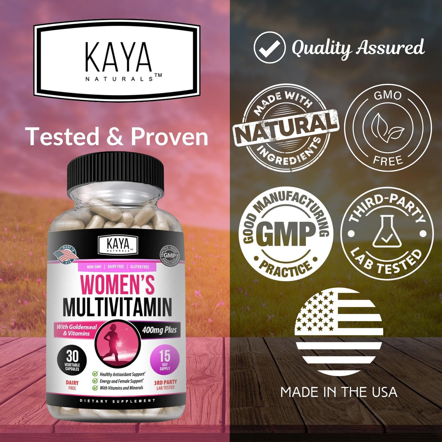 Kaya Naturals Women's Multivitamin Capsules 30 Count