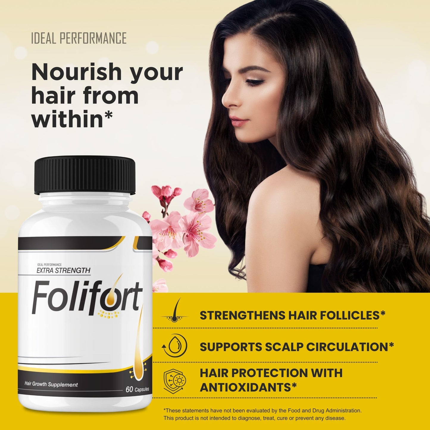 IDEAL PERFORMANCE Folifort Hair Growth Pills Capsules 300 Capsules