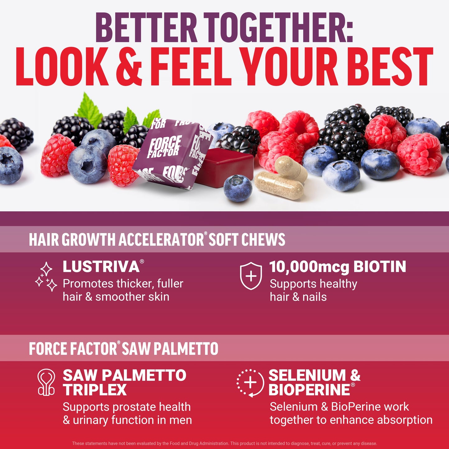 Force Factor Hair Growth Accelerator Soft Chews