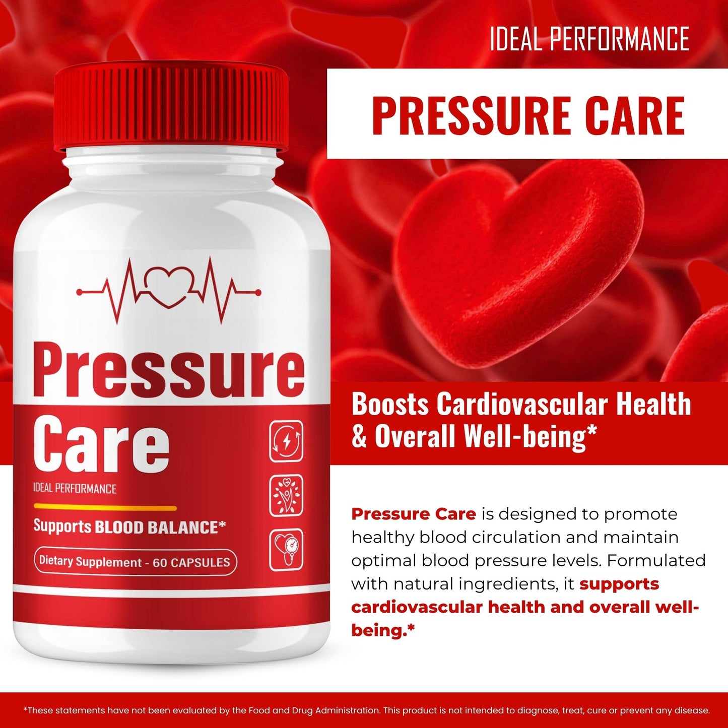 IDEAL PERFORMANCE Pressure Care Advanced Blood Formula Capsule 60 Count