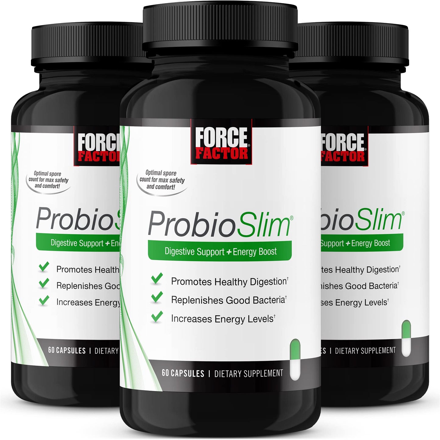 Force Factor ProbioSlim Probiotic Supplement for Women and Men with Probiotics and Green Tea Extract, 180 Capsules