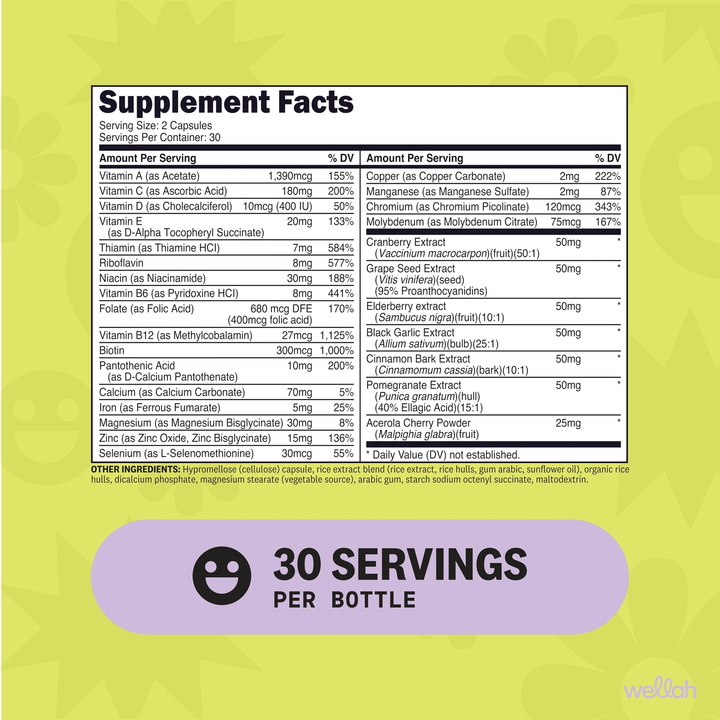 Wellah Women's Multivitamin Capsule 60 Count