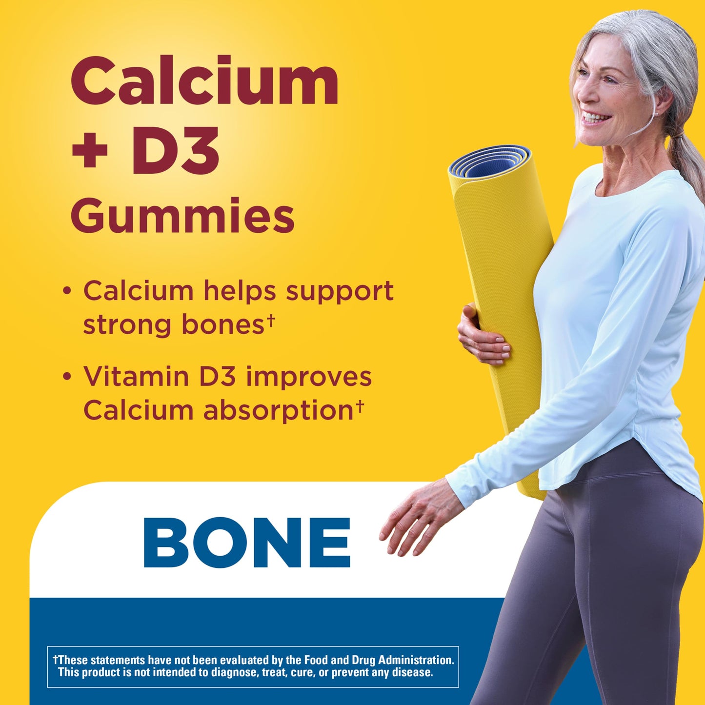 Nature Made Calcium Gummies 500 mg per Serving with Vitamin D3, 80 Gummies