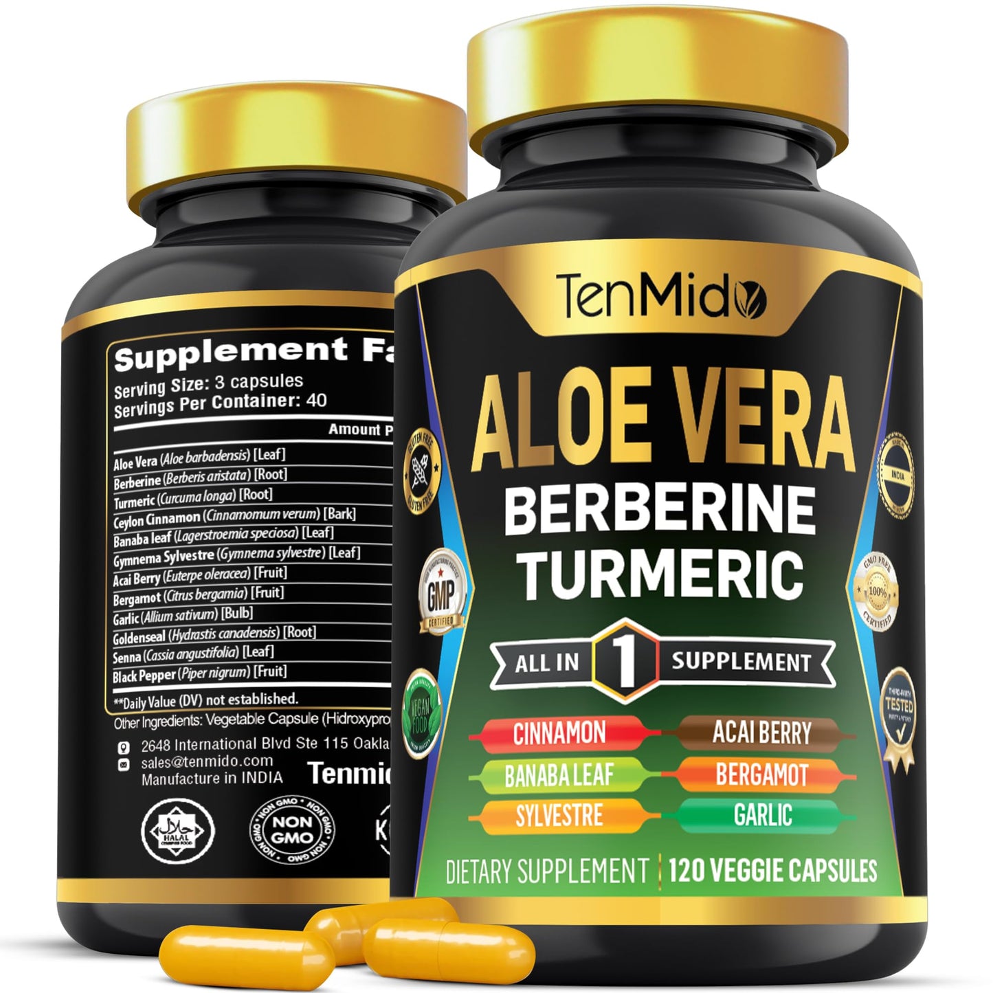 Tenmido Aloe Vera Capsules 120 Capsules