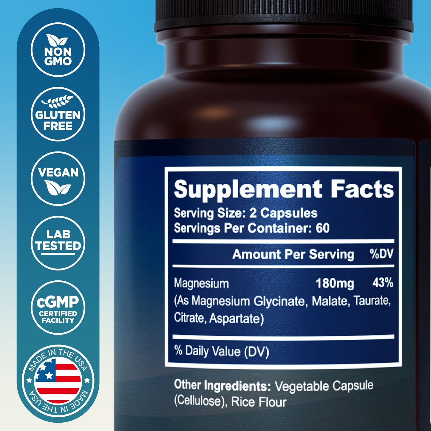 MyoActivo Magnesium 5 Complex Capsules, 360 Count