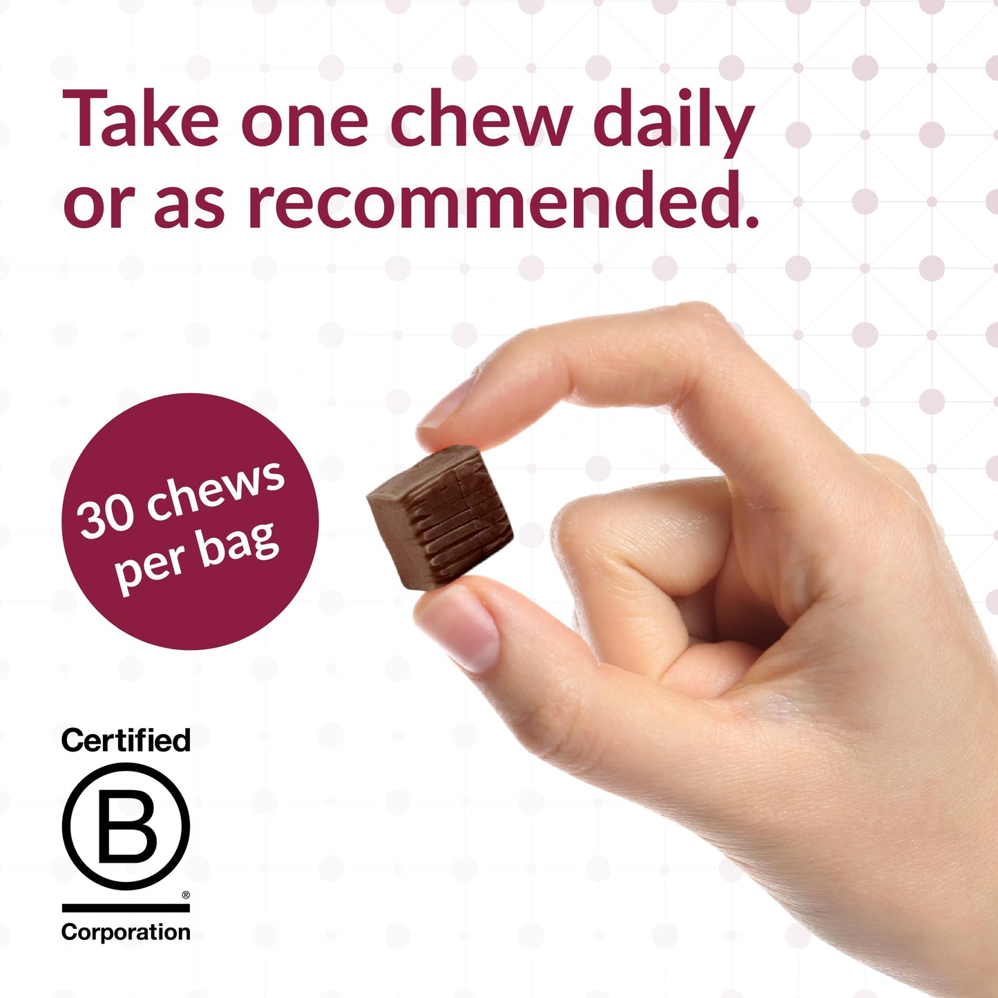 Bariatric Advantage Iron Chewy Bite Chocolate Raspberry Truffle Chewable, 60 Count