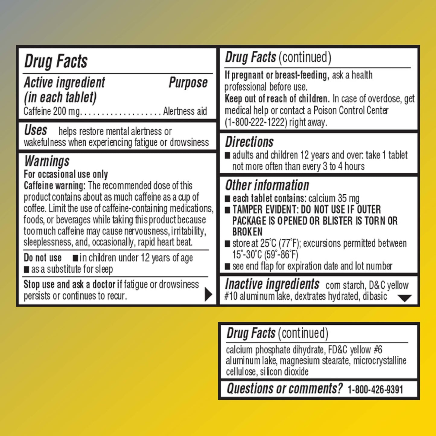 Quality Choice Stay Awake Caffeine Tablet, 16 Tablets