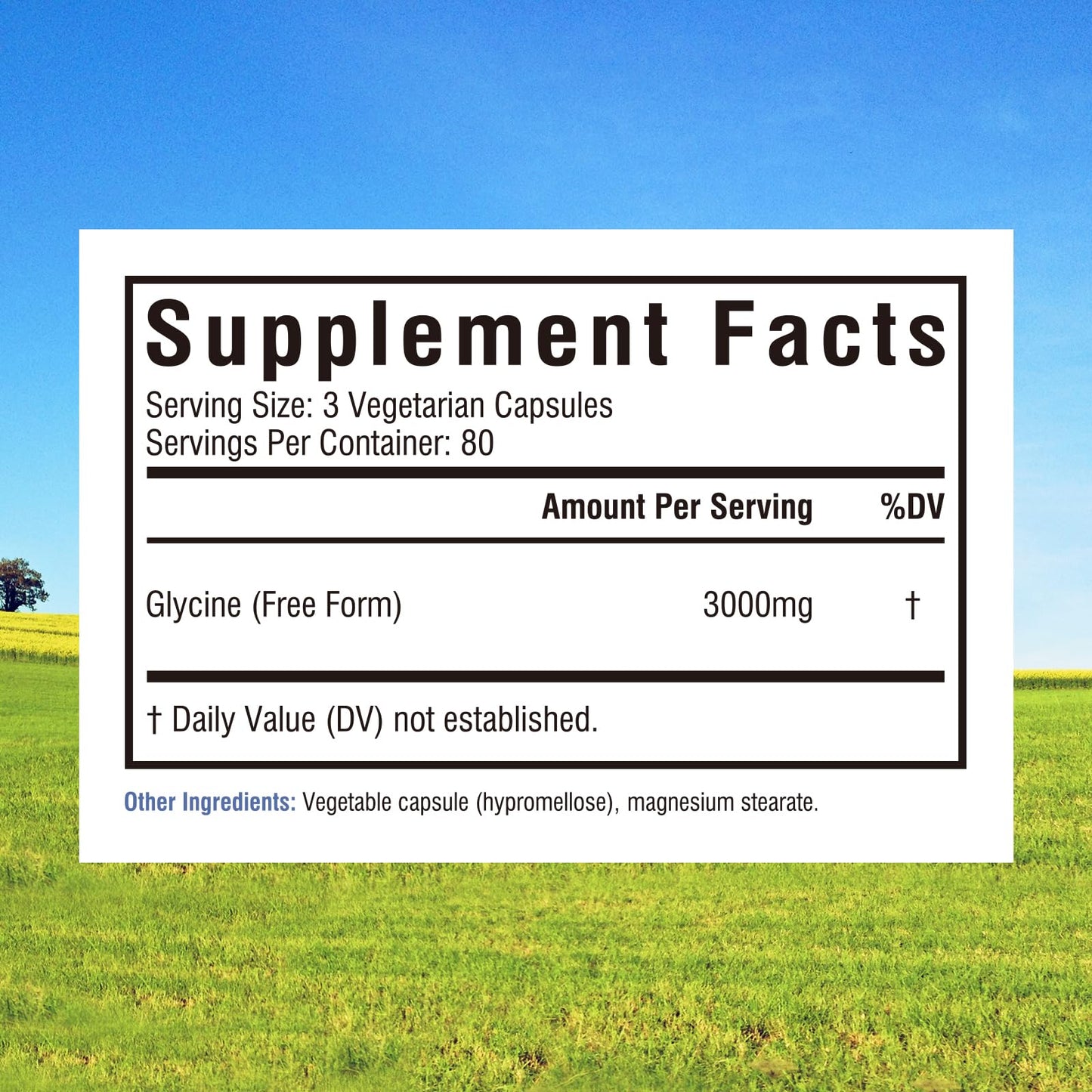Innate Vitality Glycine Supplements Capsules 240 Capsules