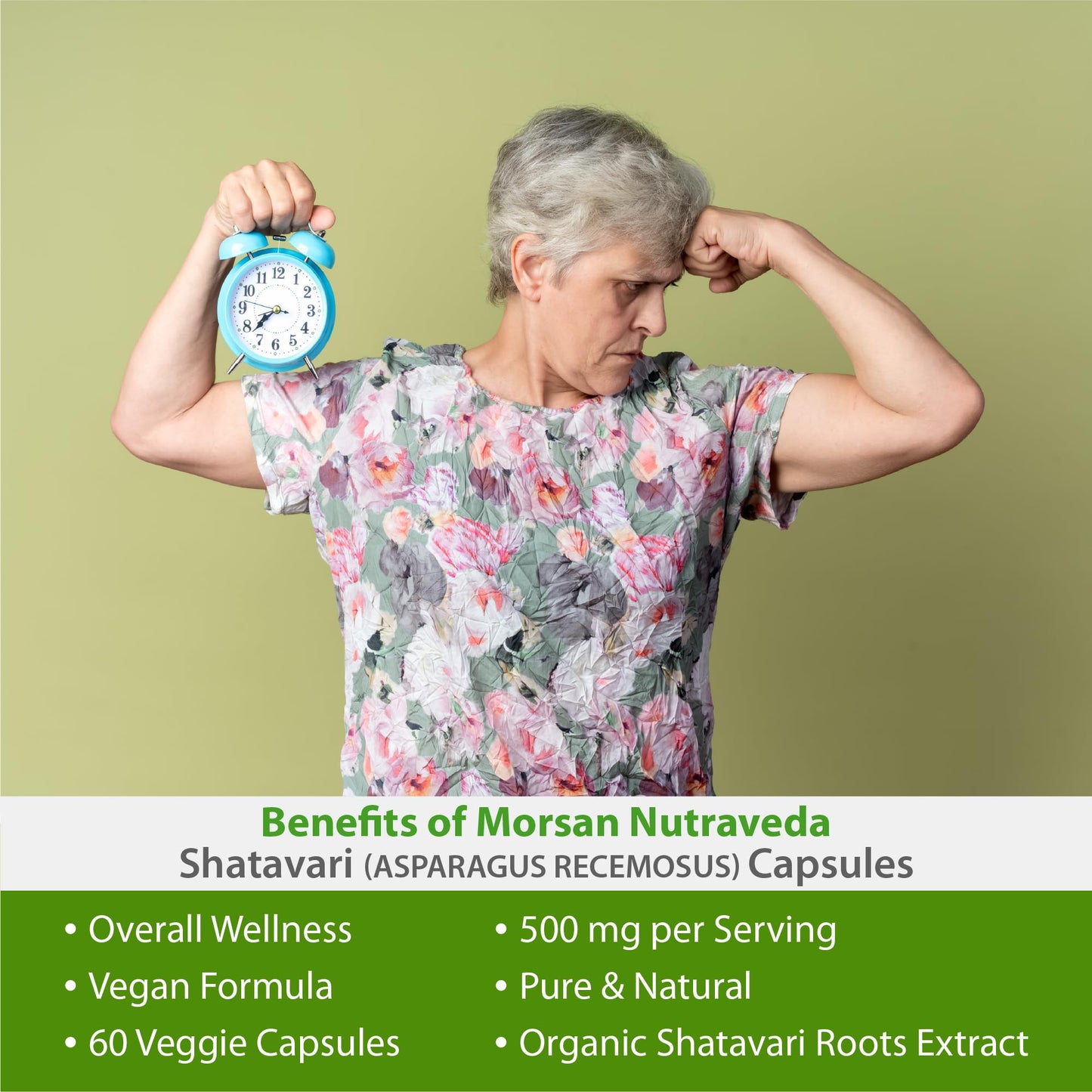 Morsan Nutraveda Shatavari Extract Capsules, 120 Veg Capsules
