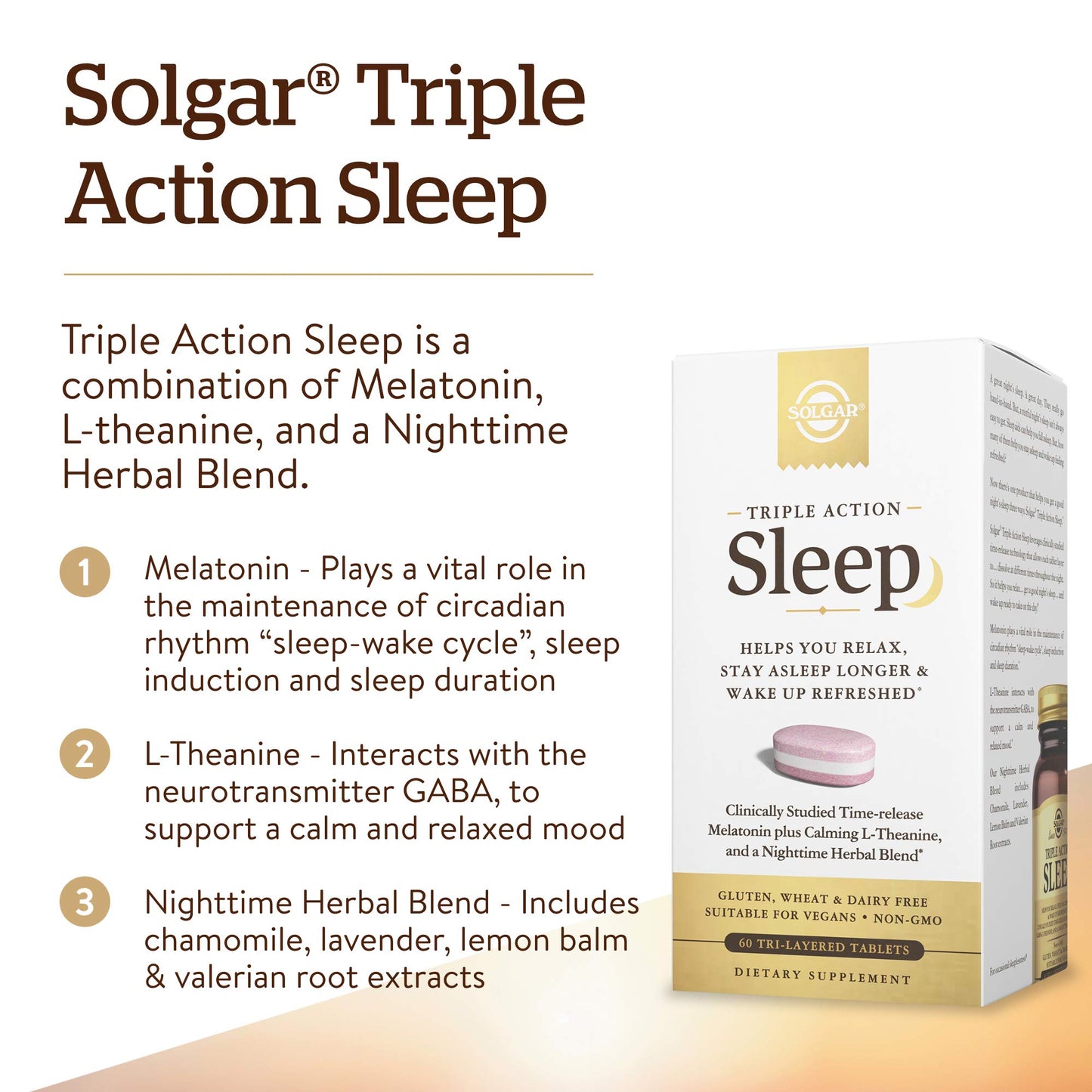 SOLGAR Sleep Support Bundle: Triple Action Sleep + Magnesium Citrate, 180 Tablets