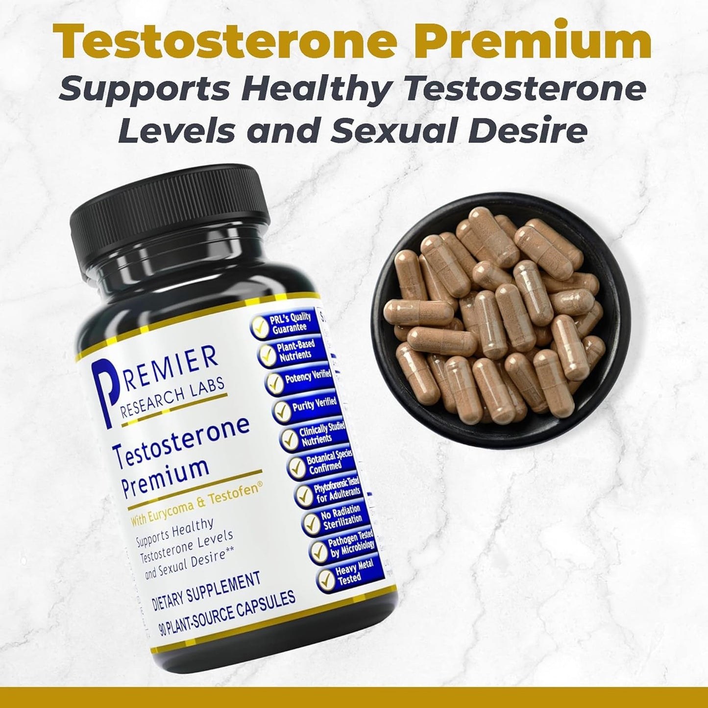 Premier Research Labs Testosterone Premium 90 Capsules
