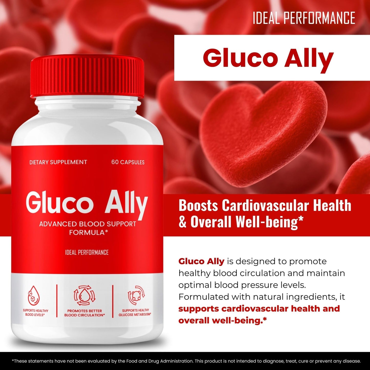 IDEAL PERFORMANCE Gluco Ally Capsules, 300 Capsules